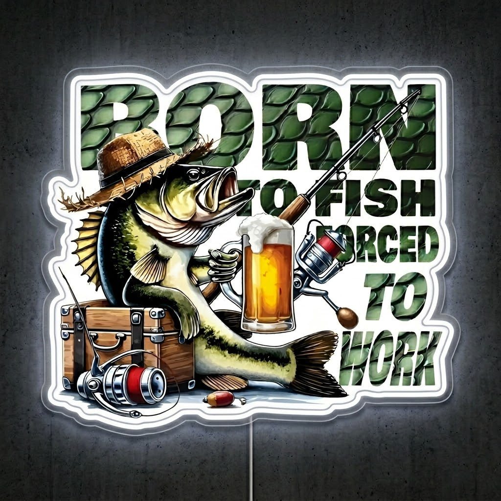 ShineNeon™ Born To Fish neon sign USB Power - Shineneon