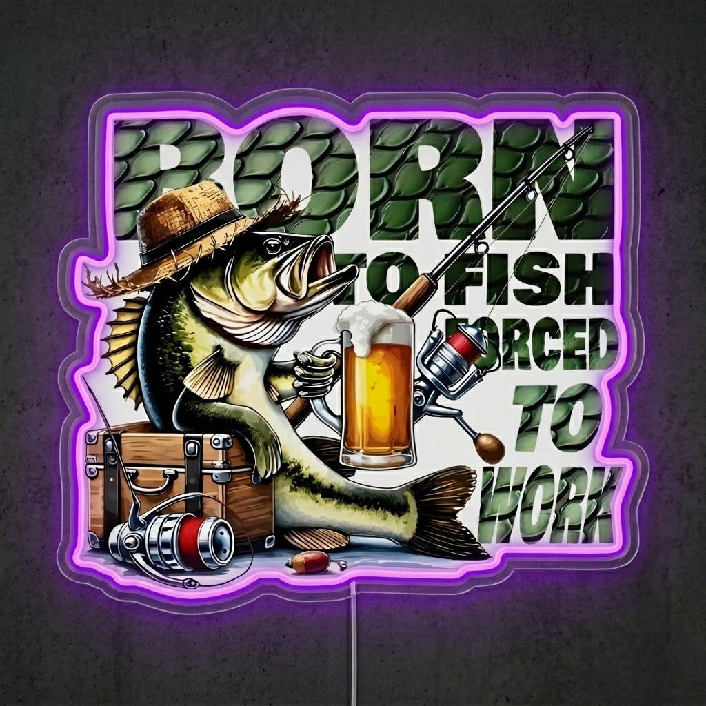 ShineNeon™ Born To Fish neon sign USB Power - Shineneon