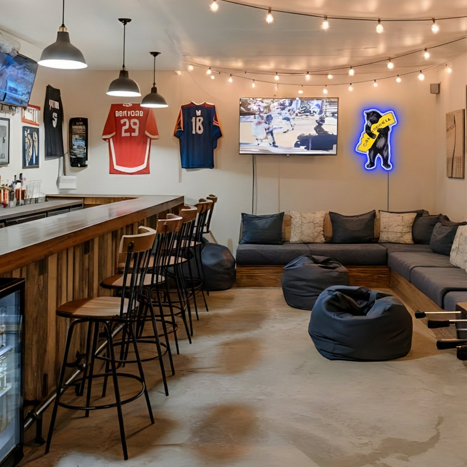 ShineNeon™ California Bear LED Neon Sign USB Powered Wall Decor for Bedroom Office Game Room - Shineneon