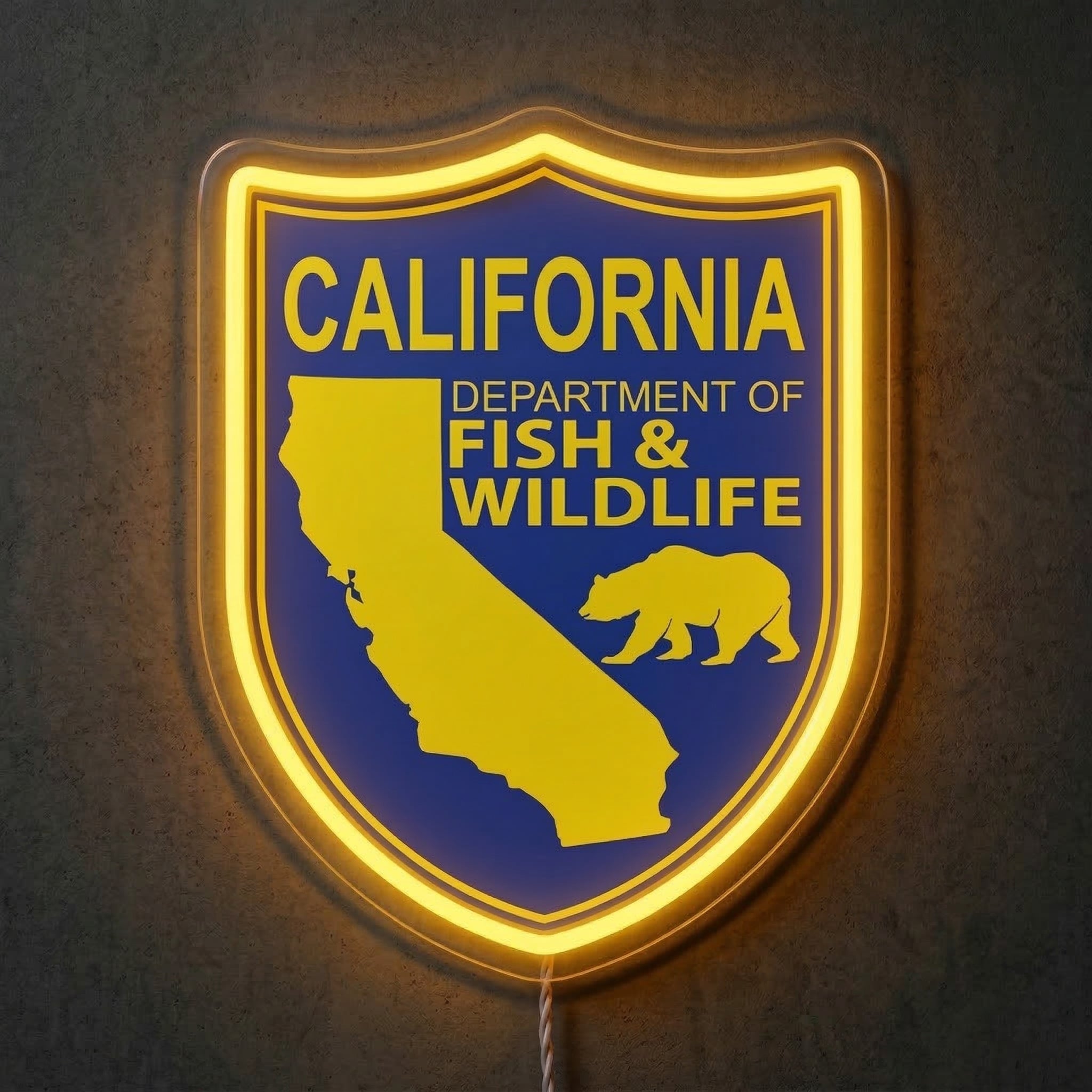ShineNeon™ California Fish & Wildlife Neon Sign Golden State Grizzly Decor USB Power Neon Sign - Shineneon