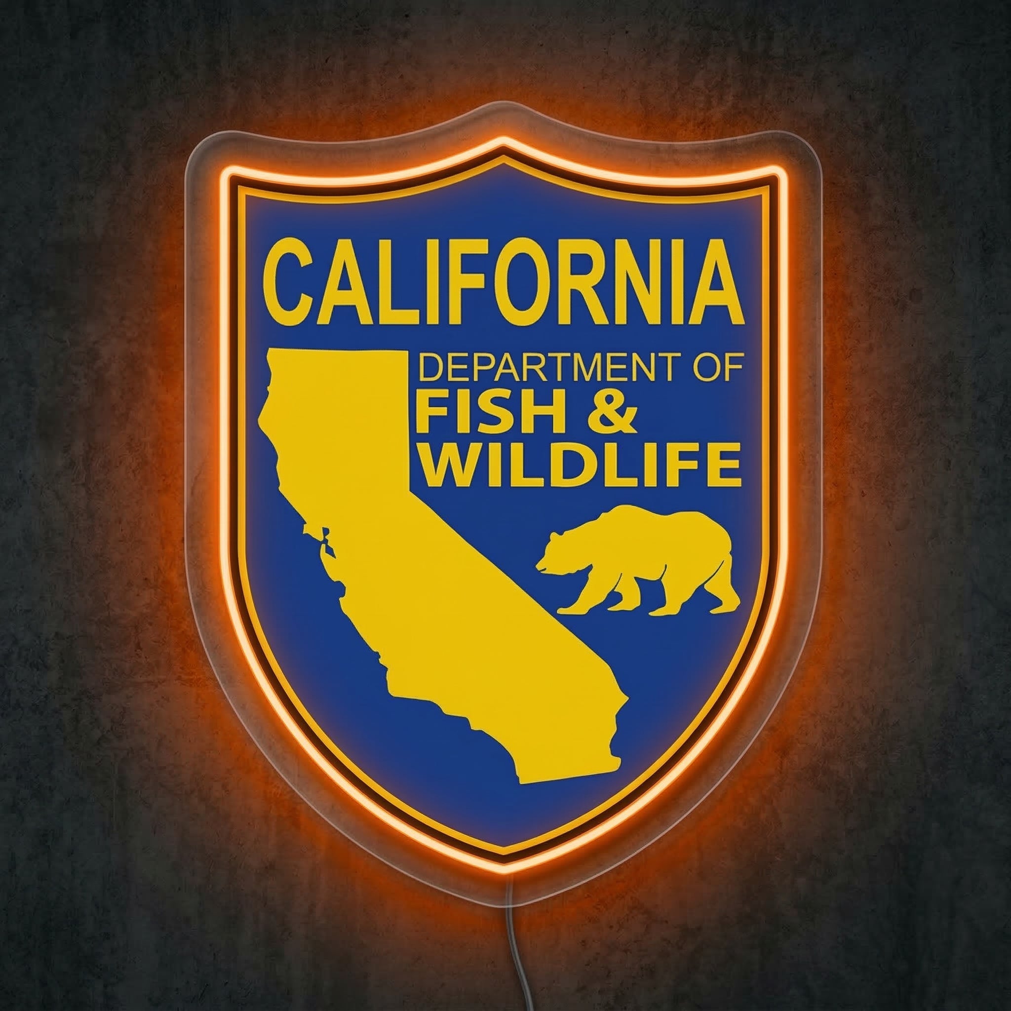 ShineNeon™ California Fish & Wildlife Neon Sign Golden State Grizzly Decor USB Power Neon Sign - Shineneon