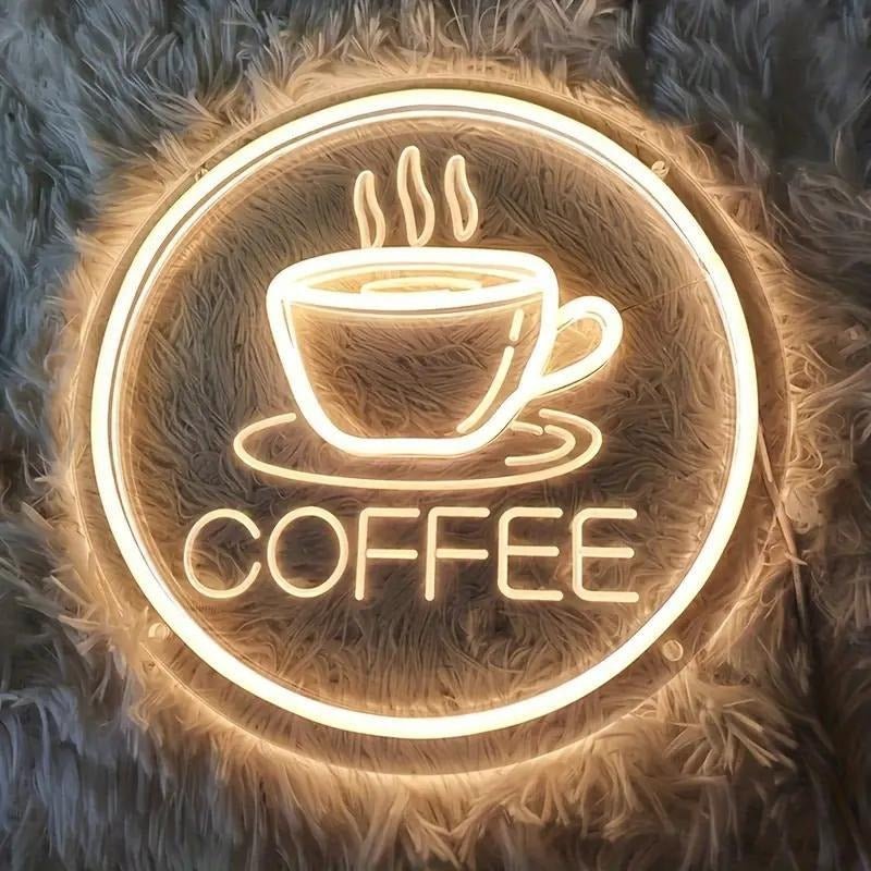 ShineNeon™ Coffee Cup Neon Art - Aesthetic Acrylic Wall Decor for Home Coffee Bar & Living Room - Shineneon