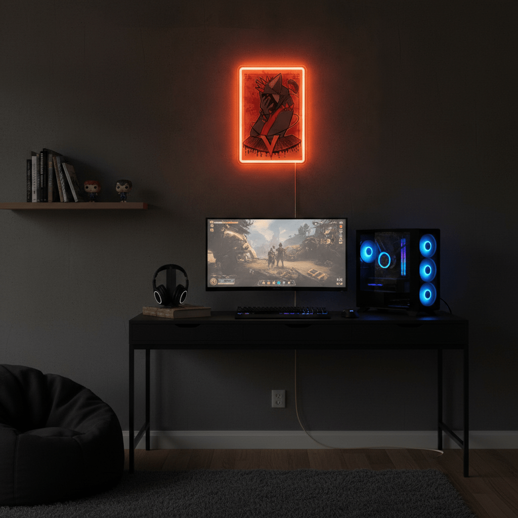 ShineNeon™ Cyber - V LED Neon Sign Gaming Room Wall Decor(USB Power) - Shineneon