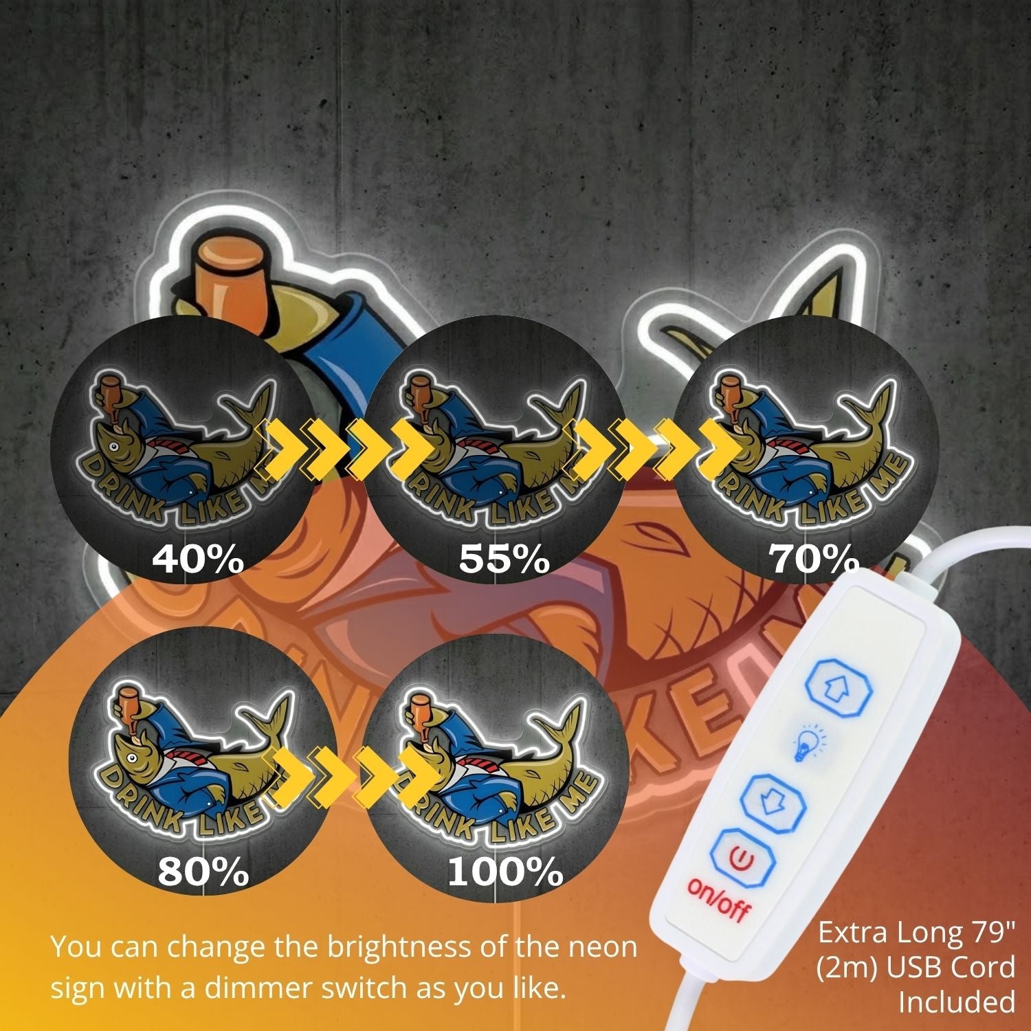 ShineNeon™ Fishing Lake Cartoon neon sign USB Power - Shineneon