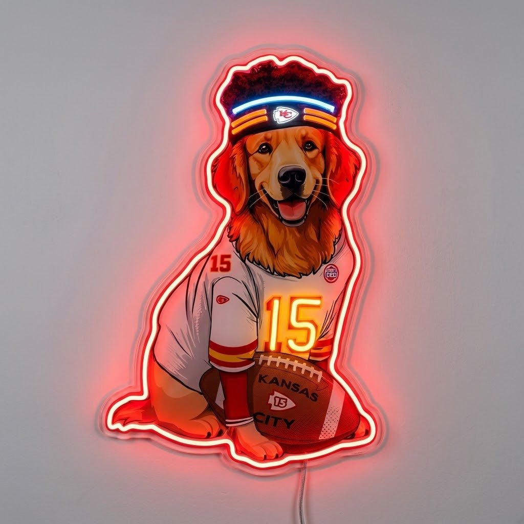 ShineNeon™ Football Dog MVP Jersey Neon Sign USB Power - Shineneon