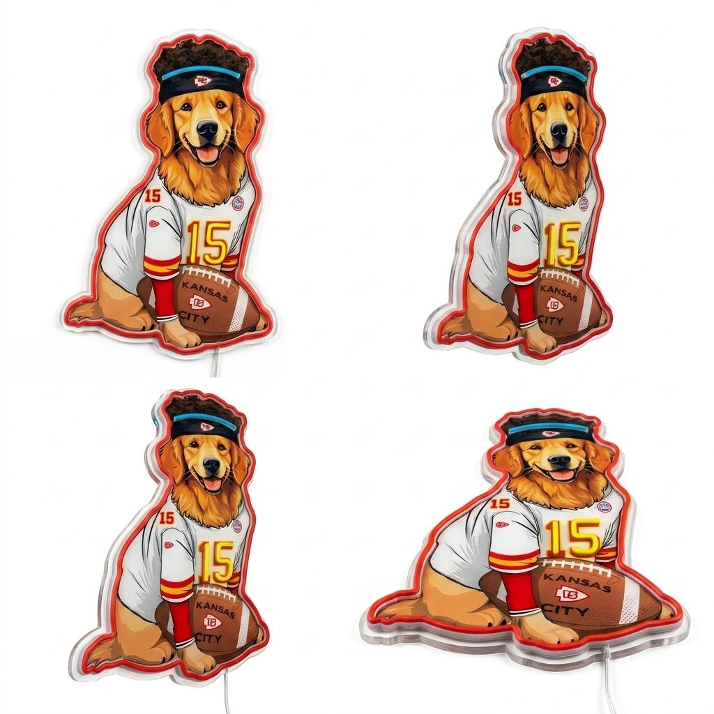 ShineNeon™ Football Dog MVP Jersey Neon Sign USB Power - Shineneon