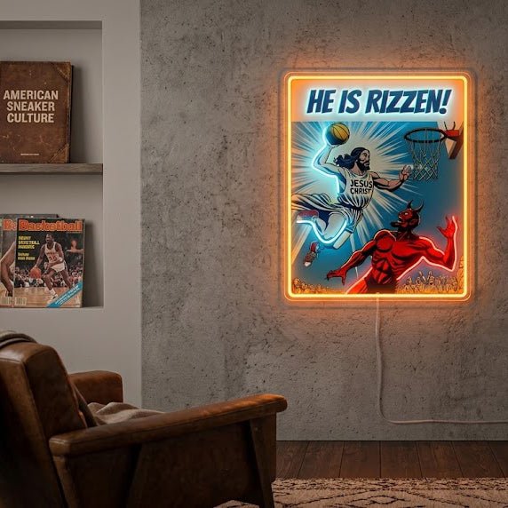 ShineNeon™ He Is Rizzin Comic Poster Neon Sign USB Power - Shineneon