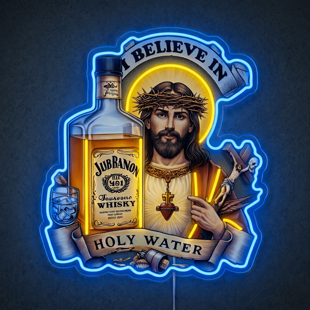ShineNeon™ Jesus Whiskey Label Neon Sign USB Power - Shineneon