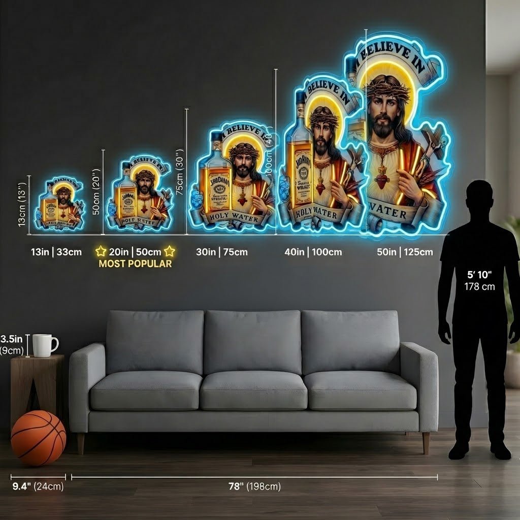 ShineNeon™ Jesus Whiskey Label Neon Sign USB Power - Shineneon