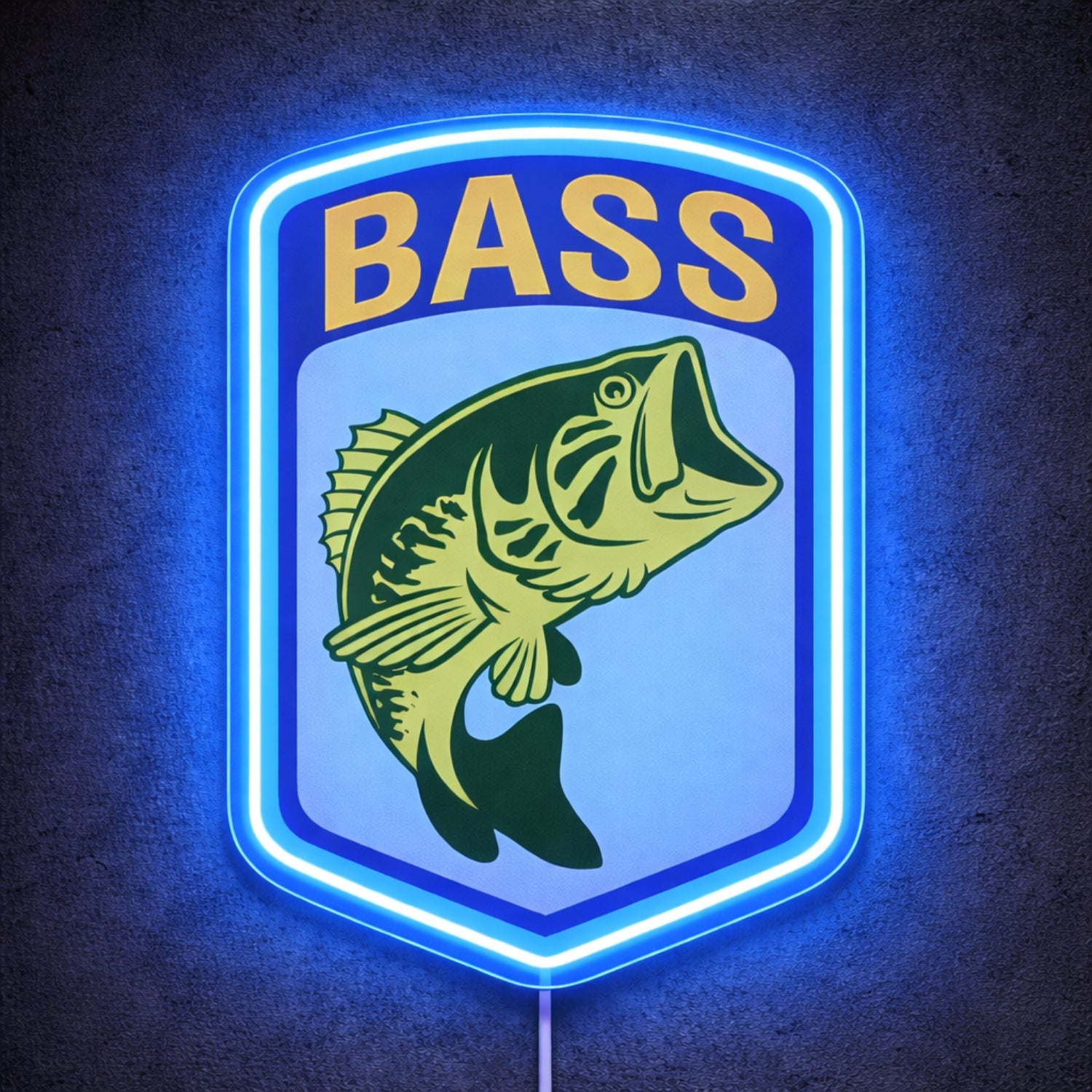 ShineNeon™ Largemouth Bass Fishing Neon Sign Outdoor Sportsman Wall Art Decor USB Power - Shineneon