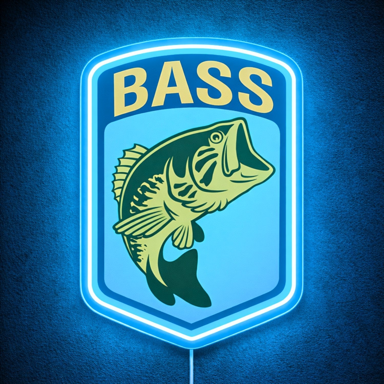 ShineNeon™ Largemouth Bass Fishing Neon Sign Outdoor Sportsman Wall Art Decor USB Power - Shineneon