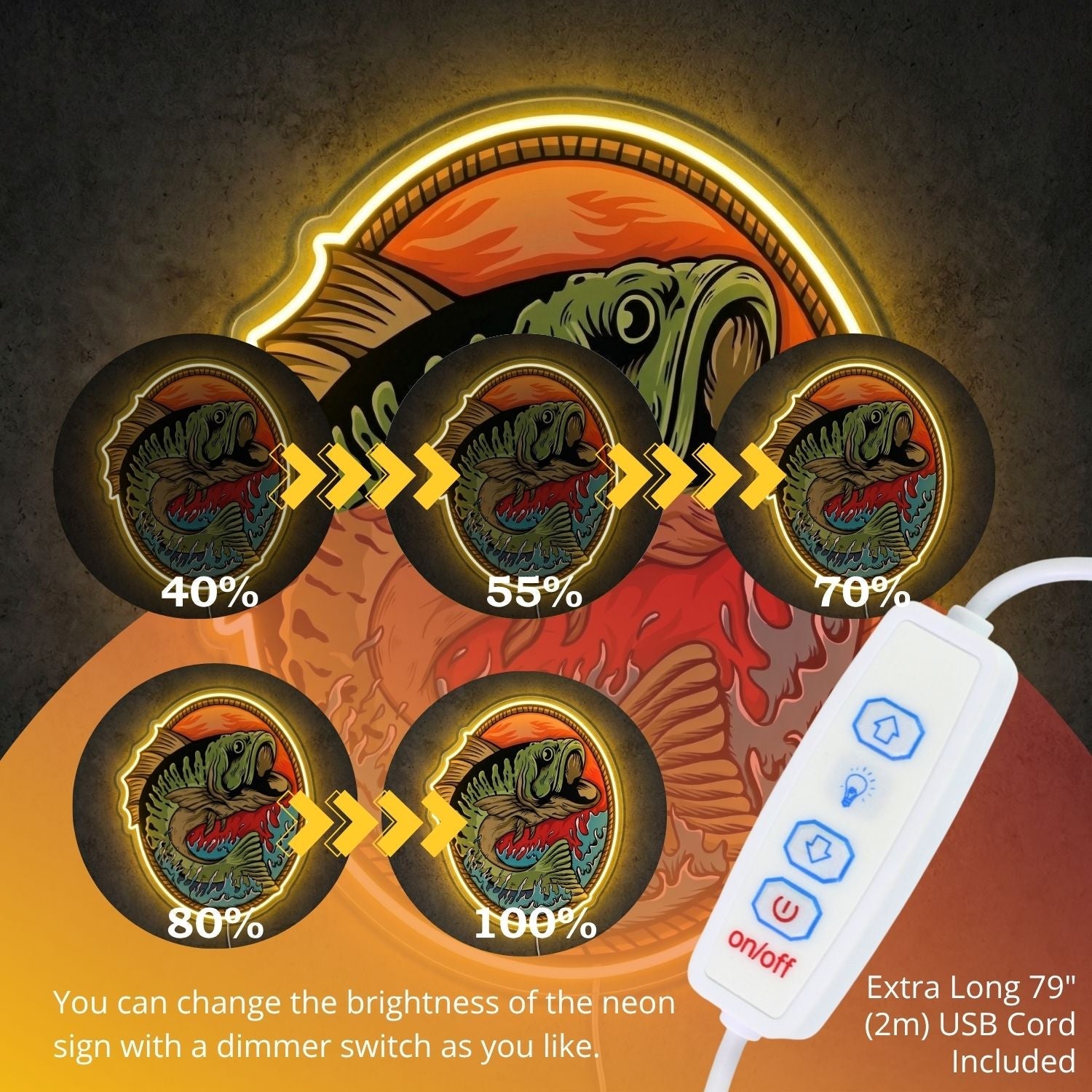 ShineNeon™ Largemouth Lake Badge neon sign USB Power - Shineneon