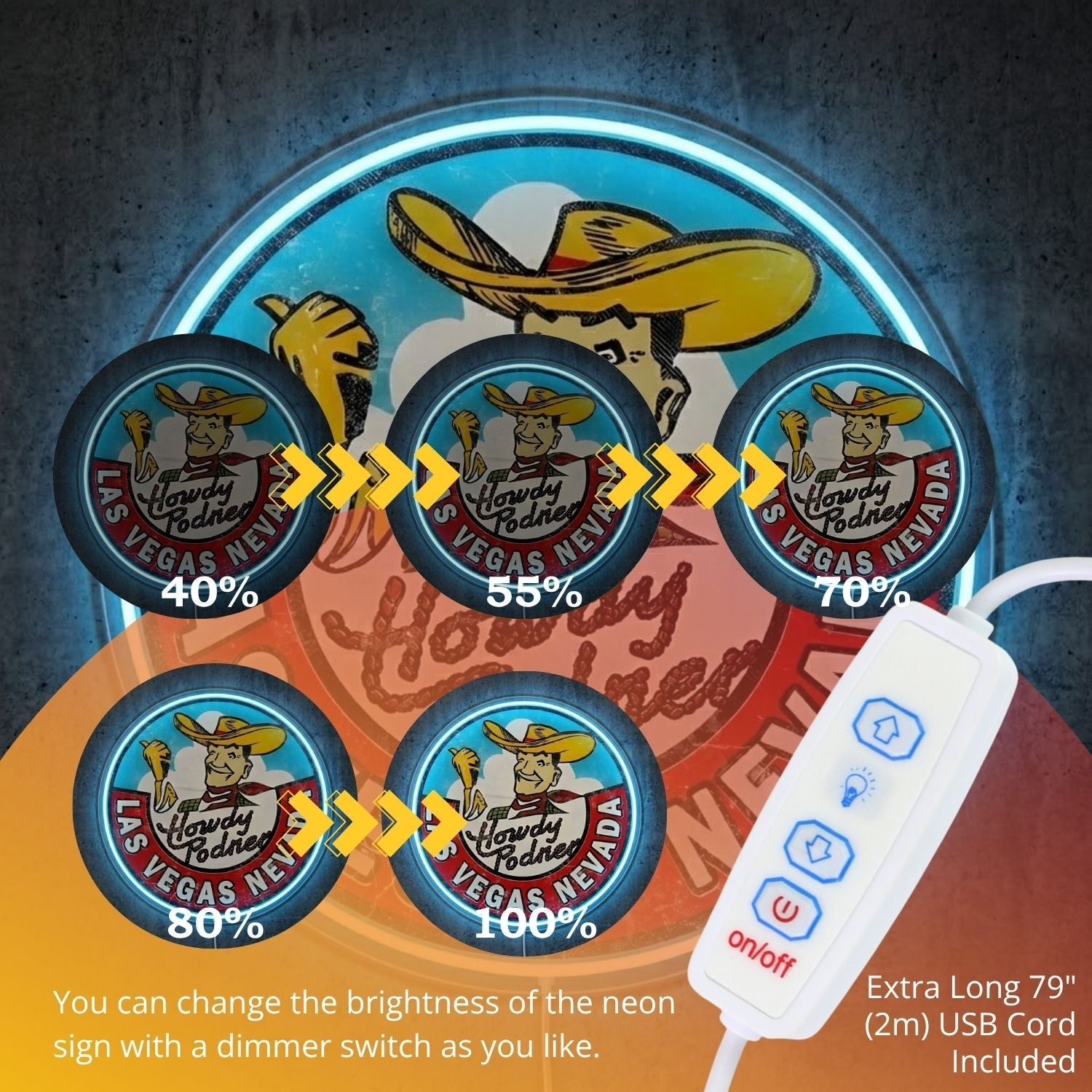 ShineNeon™ Las Vegas Donkey neon sign USB Power - Shineneon