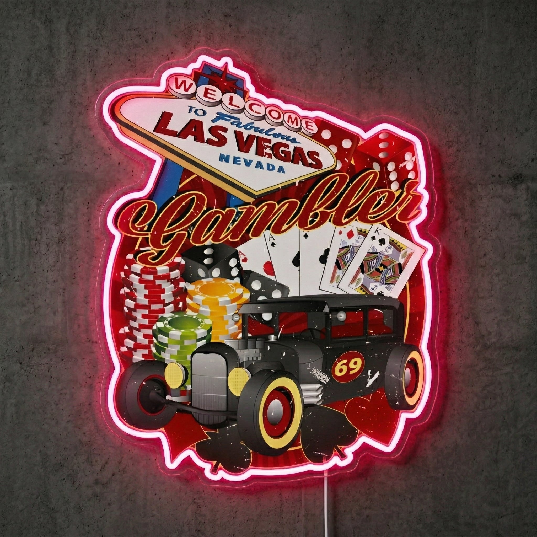 ShineNeon™ Las Vegas Monster Truck neon sign USB Power - Shineneon