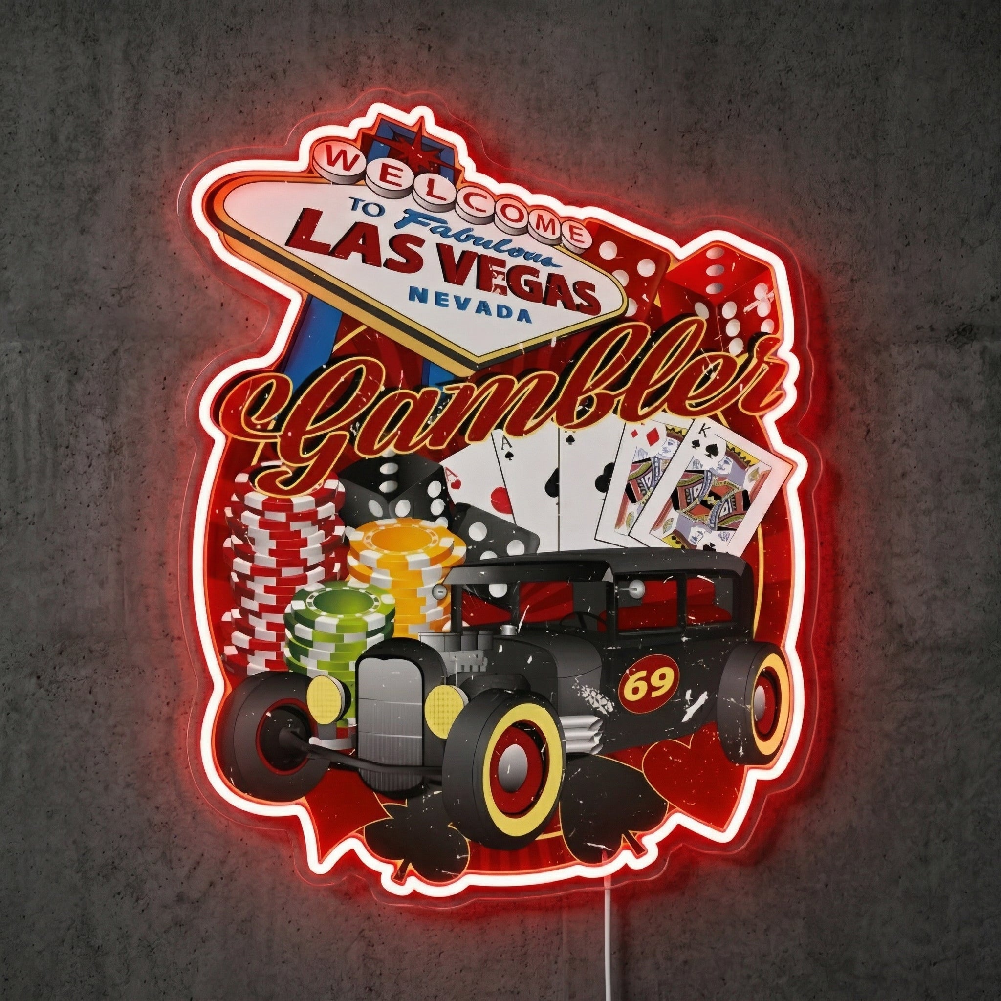 ShineNeon™ Las Vegas Monster Truck neon sign USB Power - Shineneon