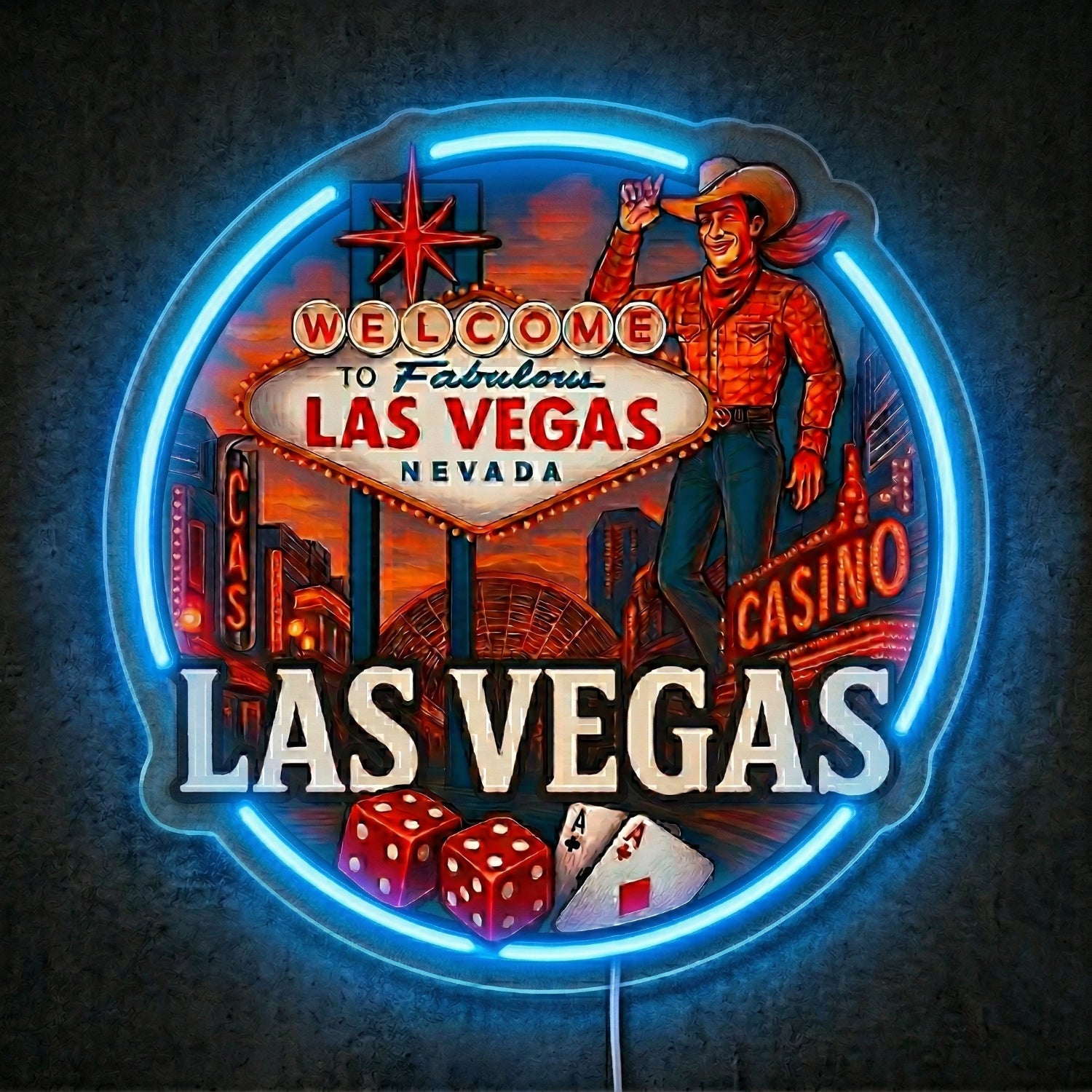 ShineNeon™ Las Vegas Roulette neon sign USB Power - Shineneon