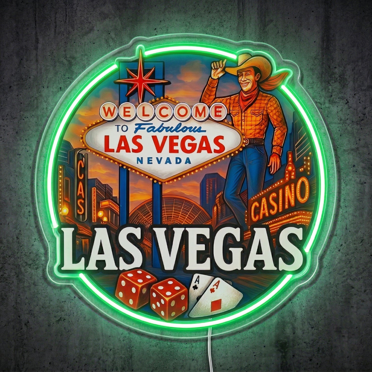ShineNeon™ Las Vegas Roulette neon sign USB Power - Shineneon