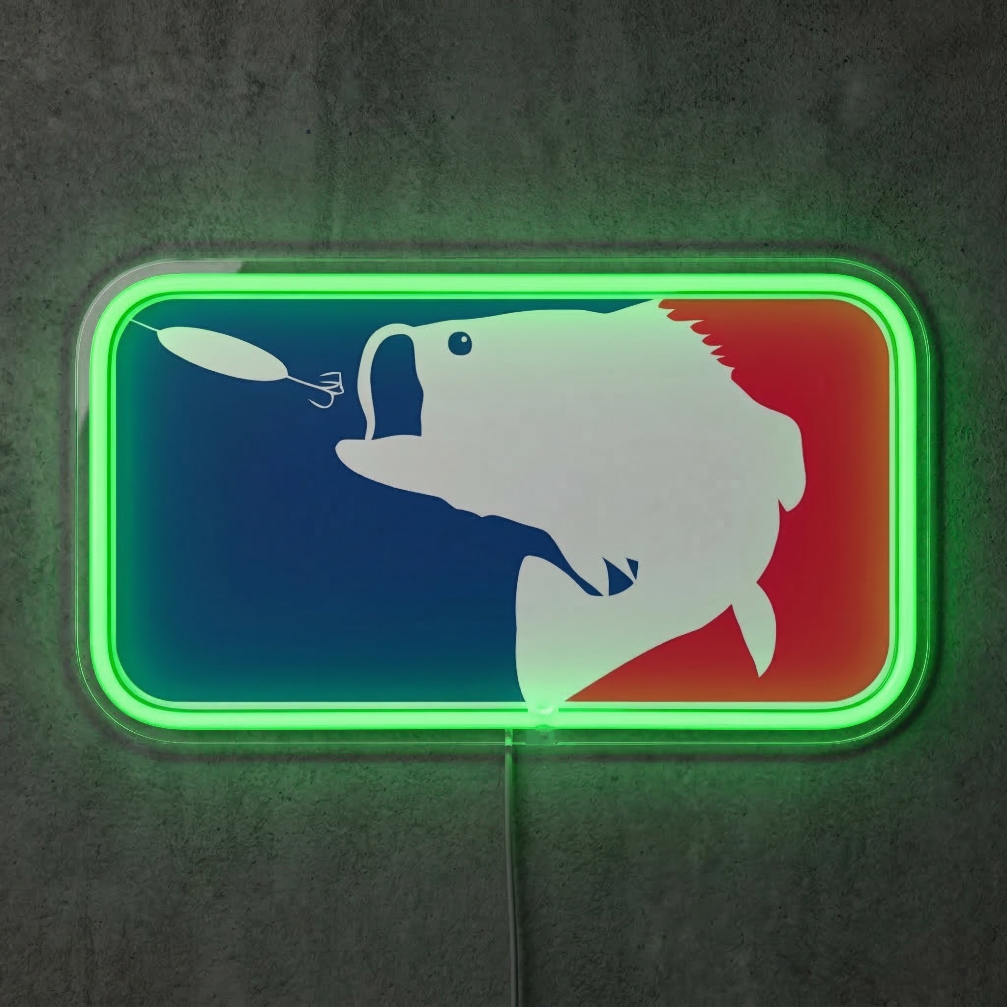 ShineNeon™ Major League Fishing LED Neon Sign Bass Pro Style Wall Decor USB Power - Shineneon