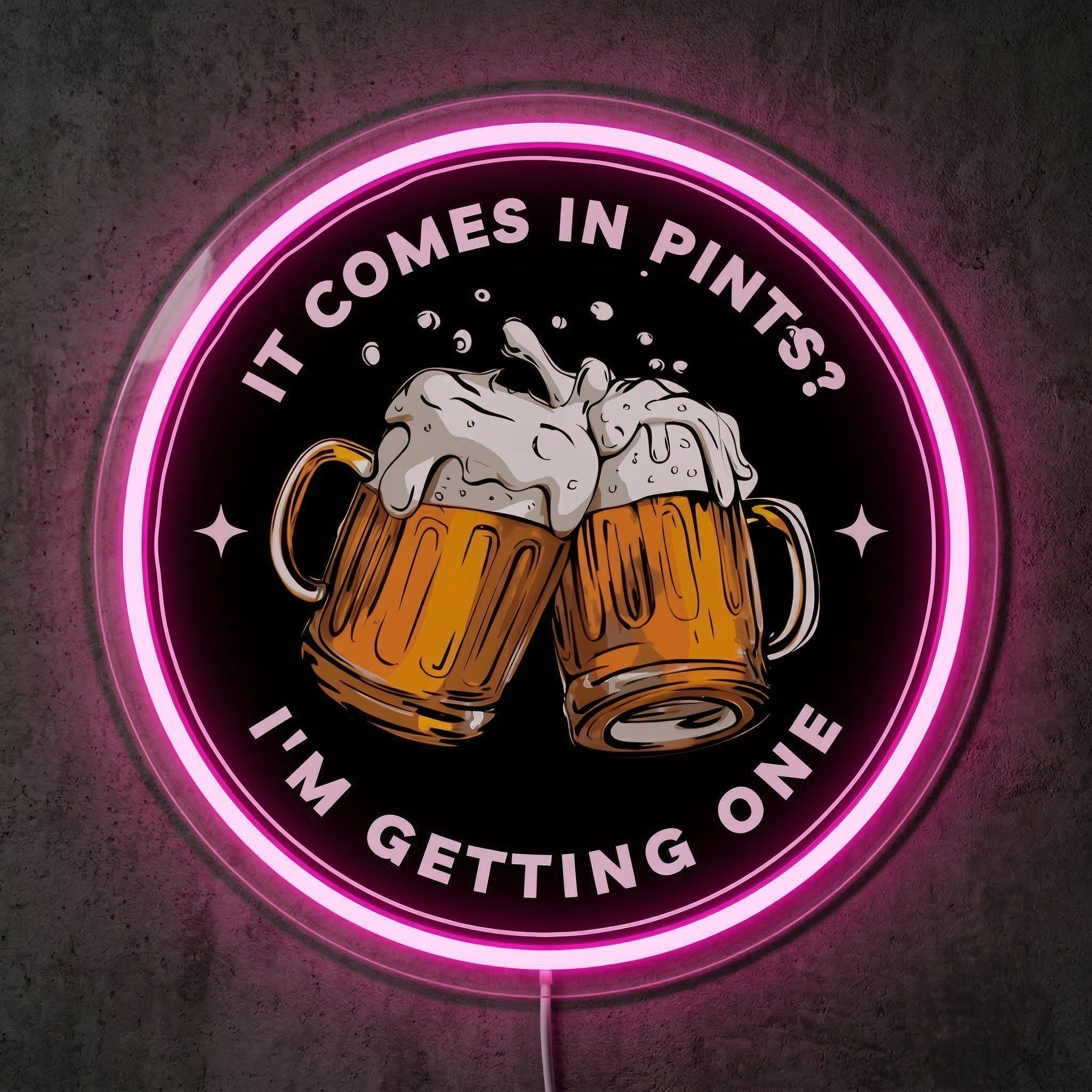 ShineNeon™ Pints Quote Neon Sign Funny Fantasy Movie Bar Decor USB Power Neon Sign - Shineneon