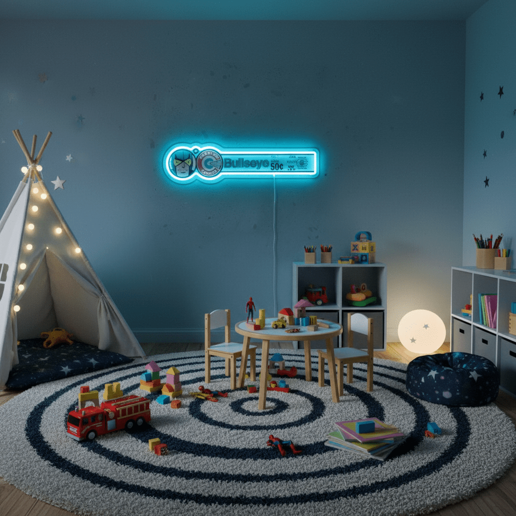 ShineNeon™ Retro Bullseye Comic Ledger LED Neon Sign - Superhero Wall Decor - Shineneon