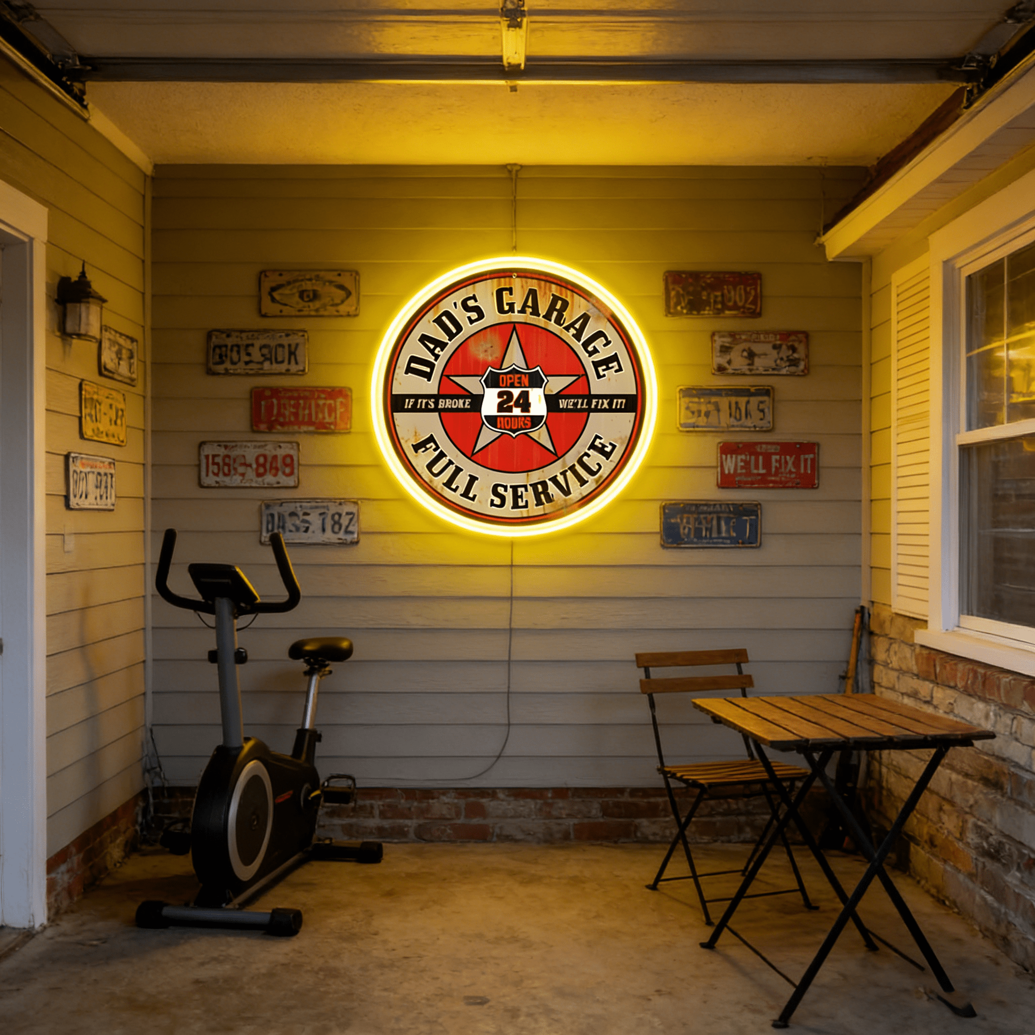 ShineNeon™ Retro Garage Neon Sign for Garage Workshop & Man Cave USB Led Neon Sign - Shineneon