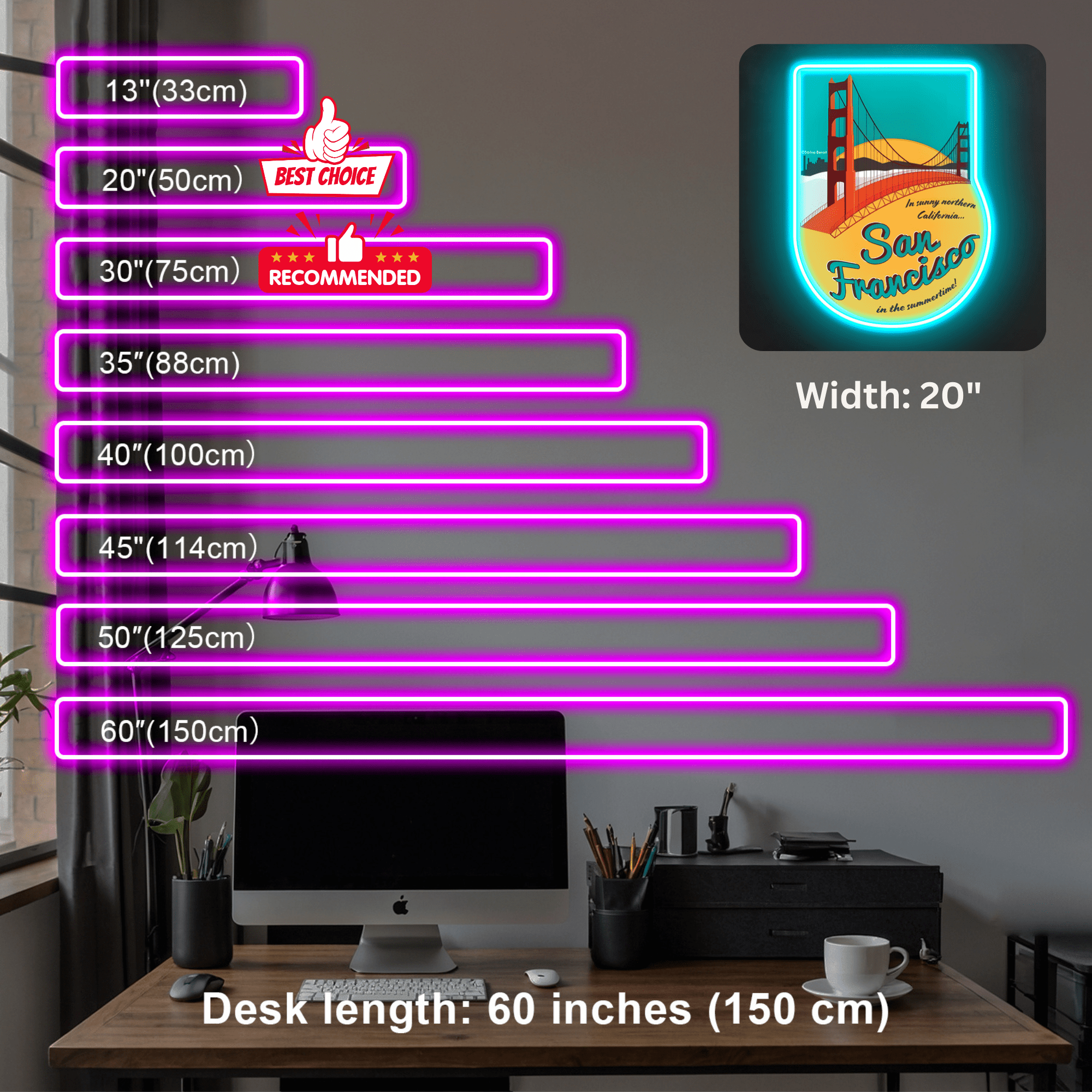 ShineNeon™ San Francisco Golden Gate Bridge LED Neon Sign - USB Power Wall Art for Home Office - Shineneon