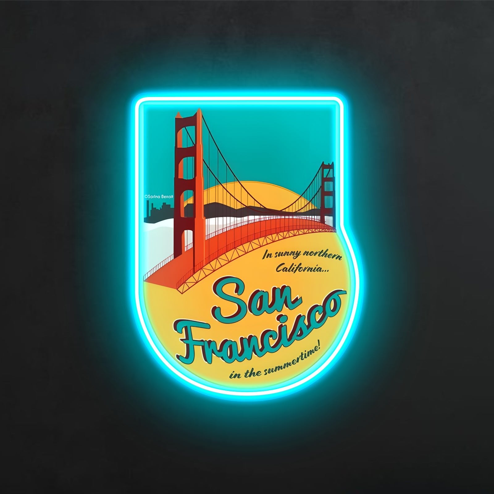 ShineNeon™ San Francisco Golden Gate Bridge LED Neon Sign - USB Power Wall Art for Home Office - Shineneon