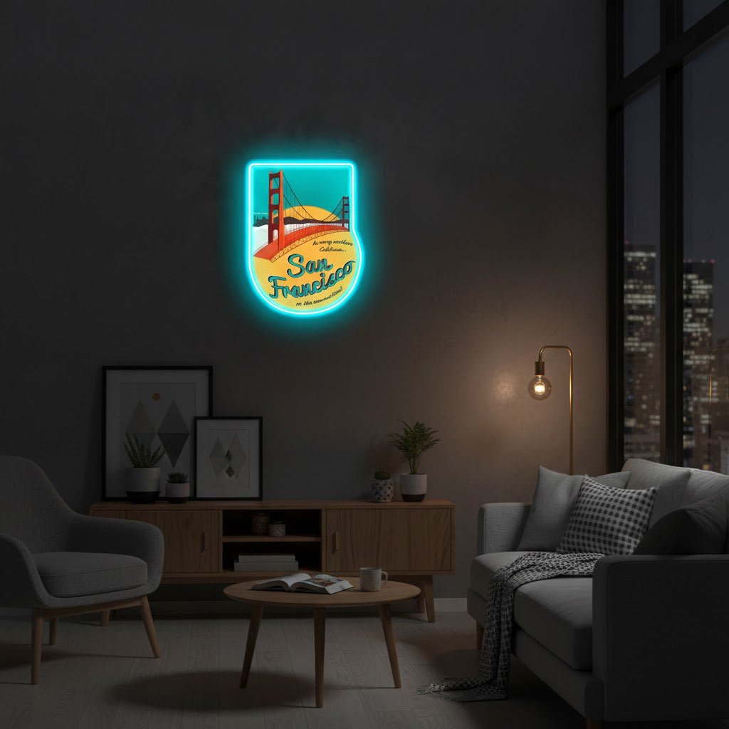 ShineNeon™ San Francisco Golden Gate Bridge LED Neon Sign - USB Power Wall Art for Home Office - Shineneon