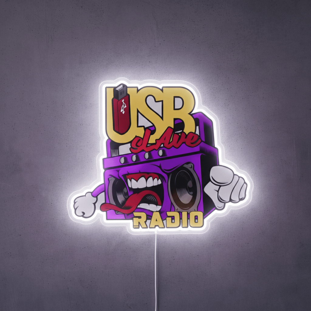 ShineNeon™ Slave Radio LED Neon Sign Wall Decor for Studio & Bar (USB Power) - Shineneon