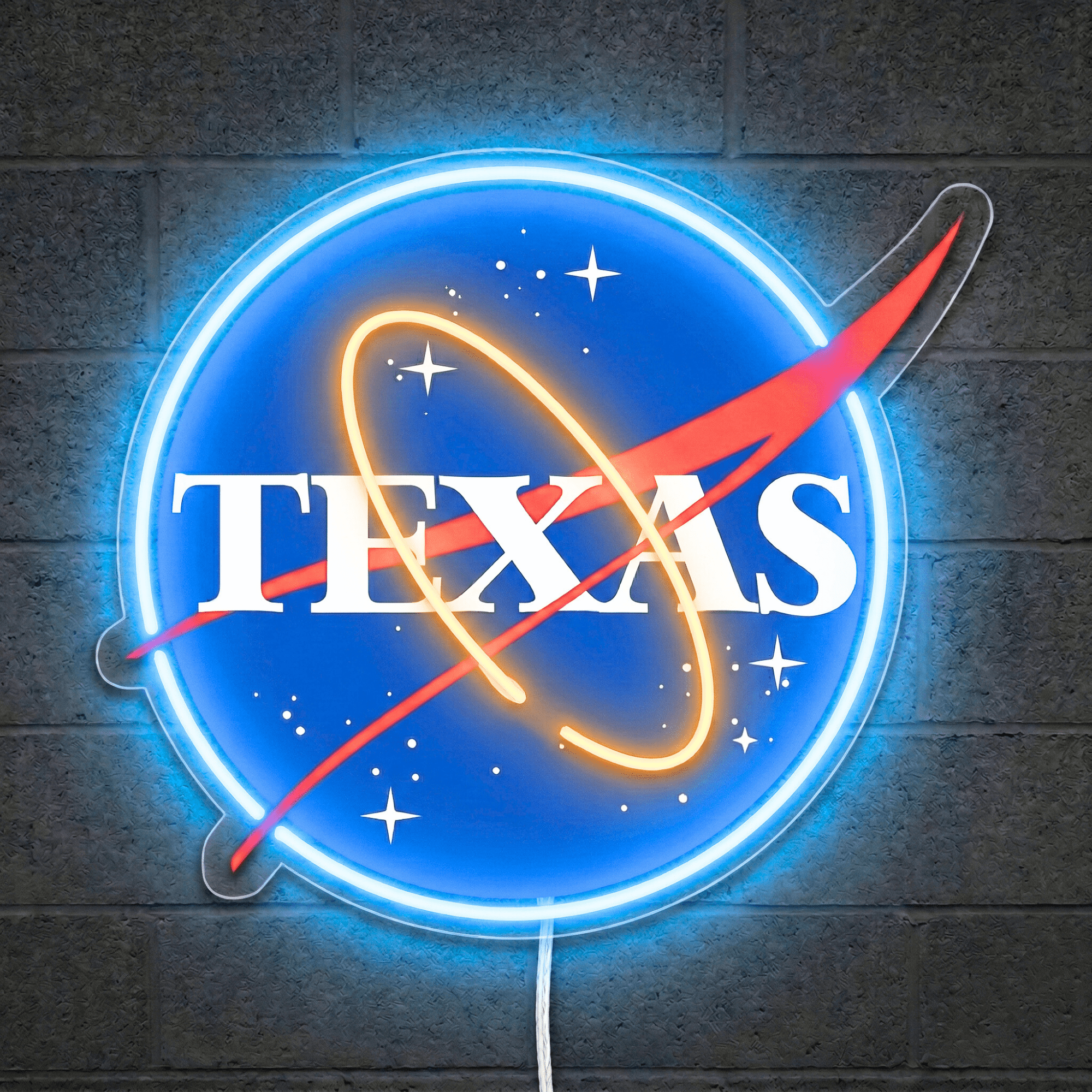 ShineNeon™ Texas Space NASA Style LED Neon Sign Home Wall Art USB Powered - Shineneon