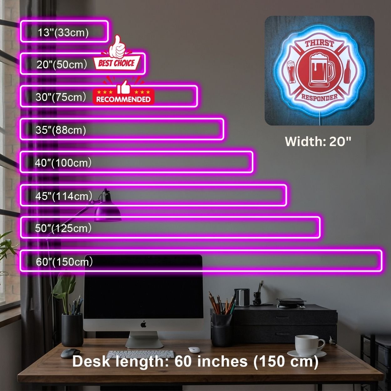 ShineNeon™ Thirst Responder Neon Sign Firefighter Humor Home Bar Decor USB Power Neon Sign - Shineneon
