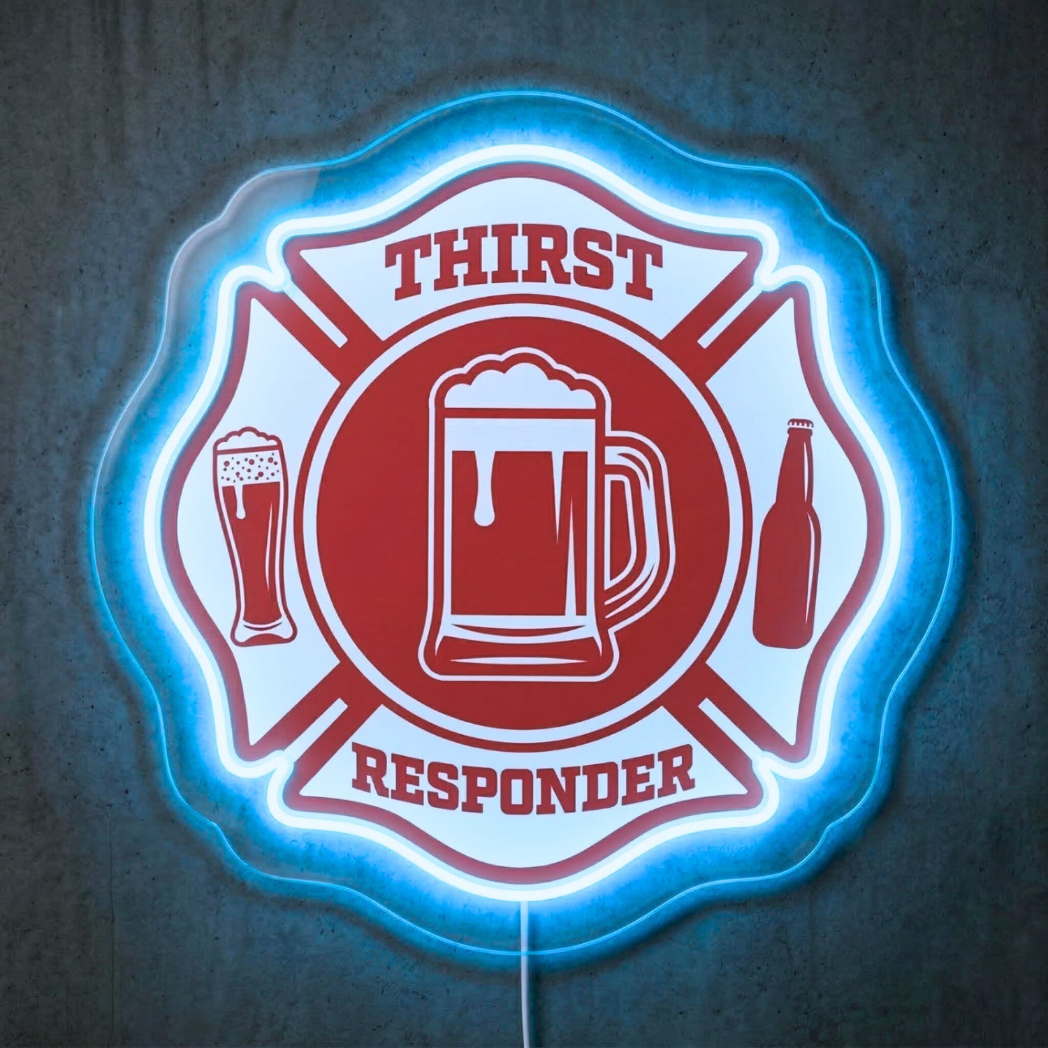 ShineNeon™ Thirst Responder Neon Sign Firefighter Humor Home Bar Decor USB Power Neon Sign - Shineneon