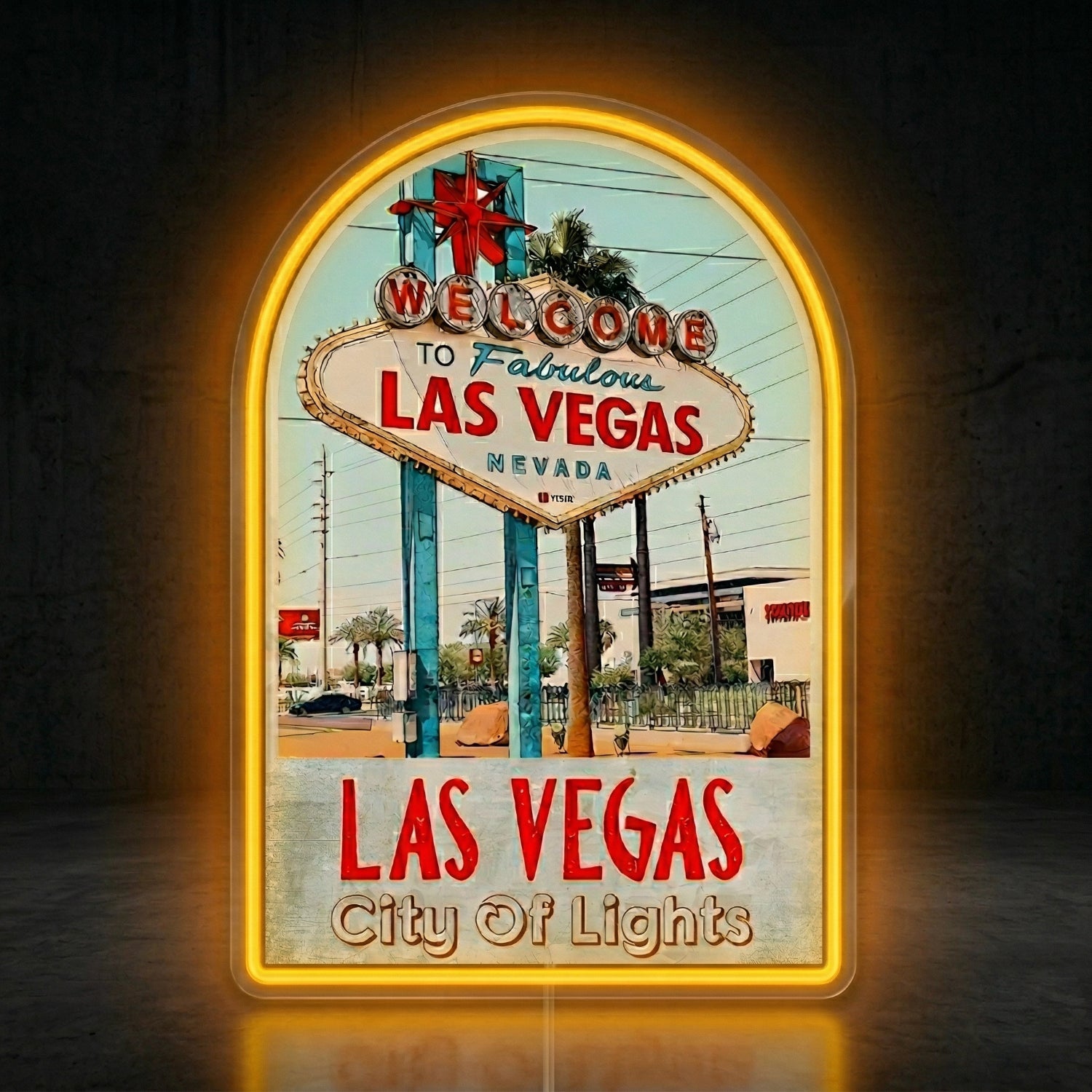 ShineNeon™ Vintage Las Vegas Motel neon sign USB Power - Shineneon