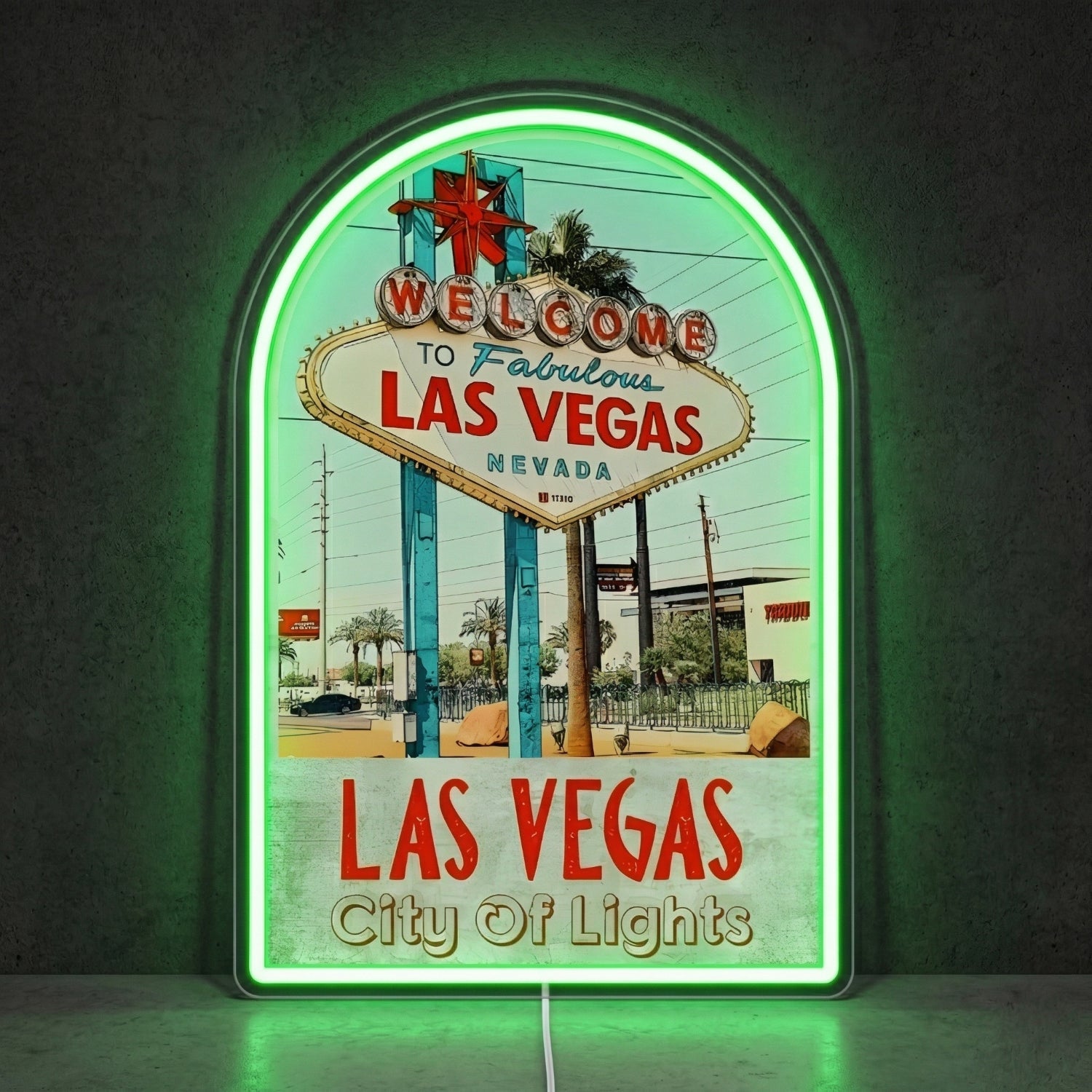 ShineNeon™ Vintage Las Vegas Motel neon sign USB Power - Shineneon