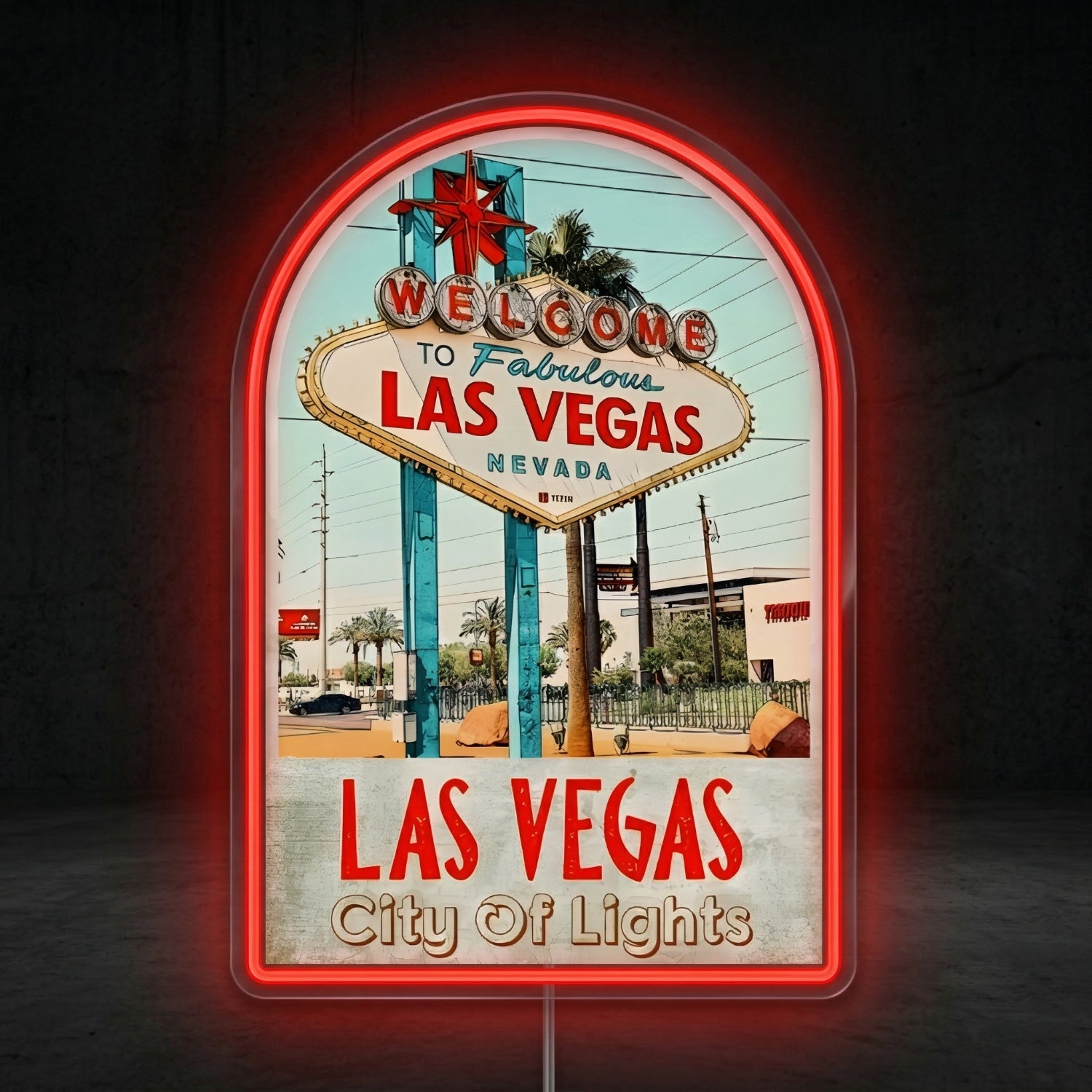 ShineNeon™ Vintage Las Vegas Motel neon sign USB Power - Shineneon
