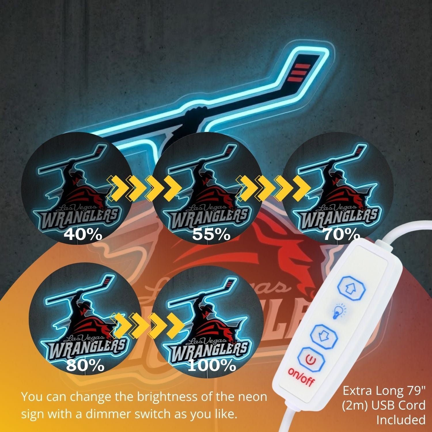 ShineNeon™ Wranglers Sport neon sign USB Power - Shineneon