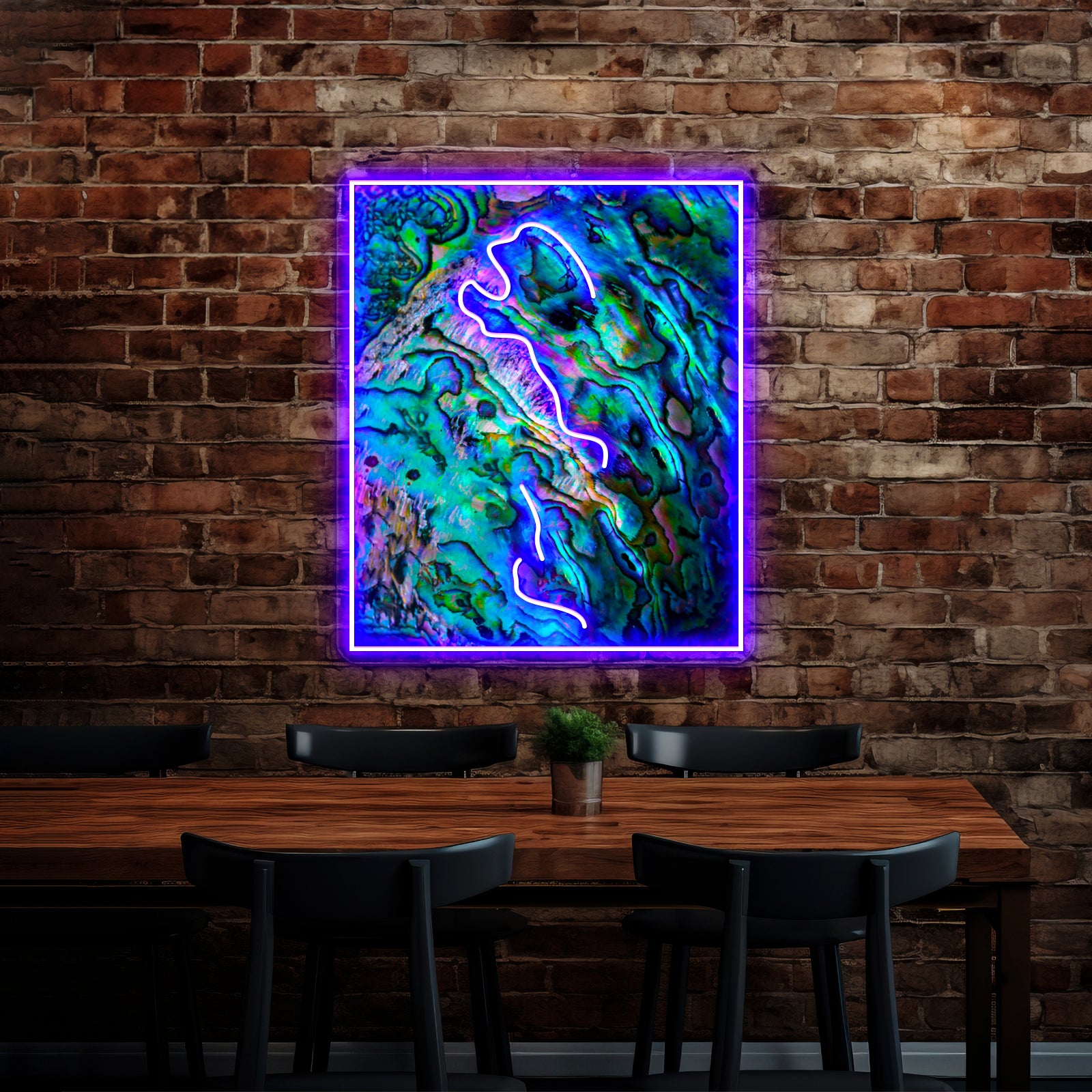 Shiny Mother Of Pearl Paua Abalone Shell Wall Artwork Neon Signs | Shineneon