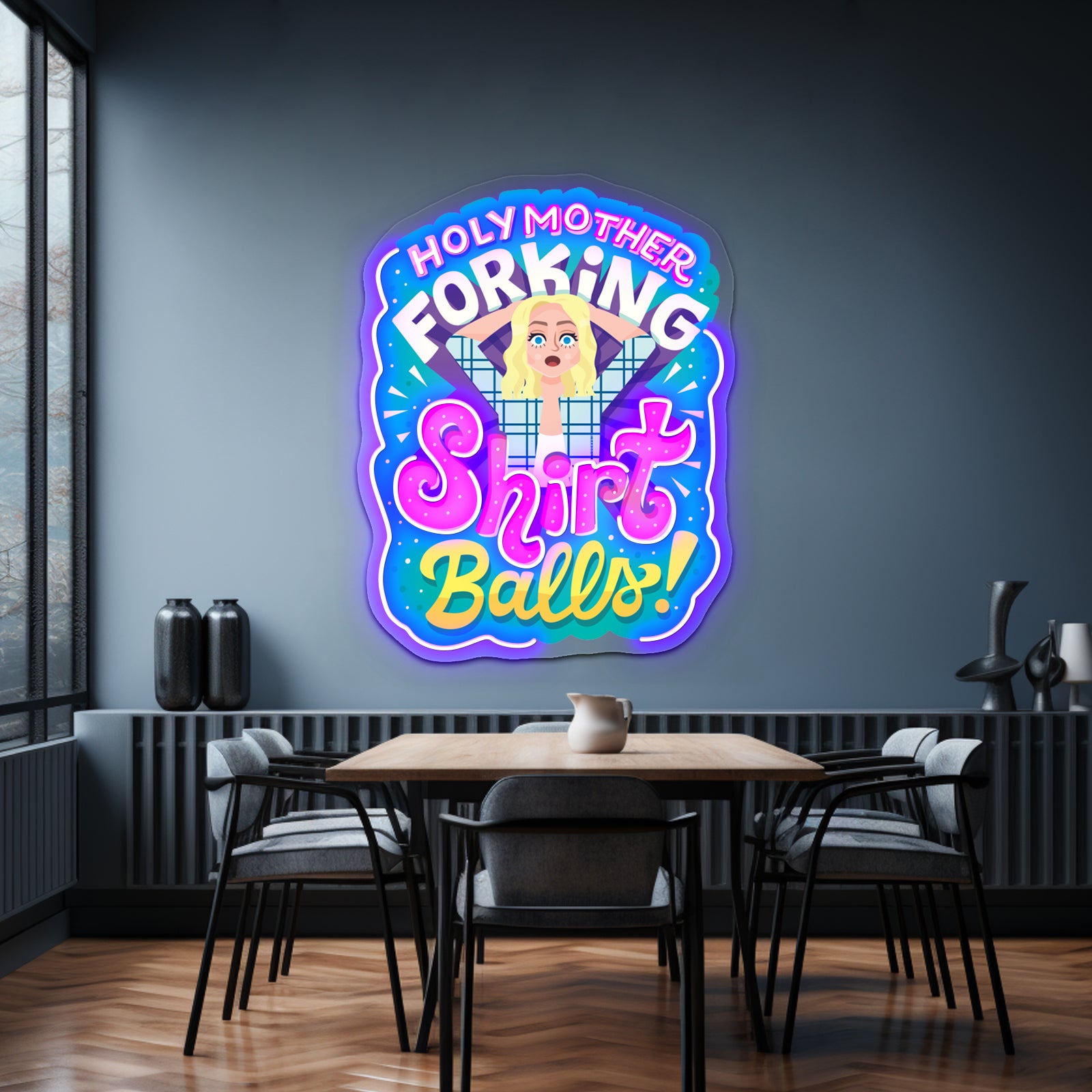 Shirt Balls Artwork Custom Led Signs | Shineneon