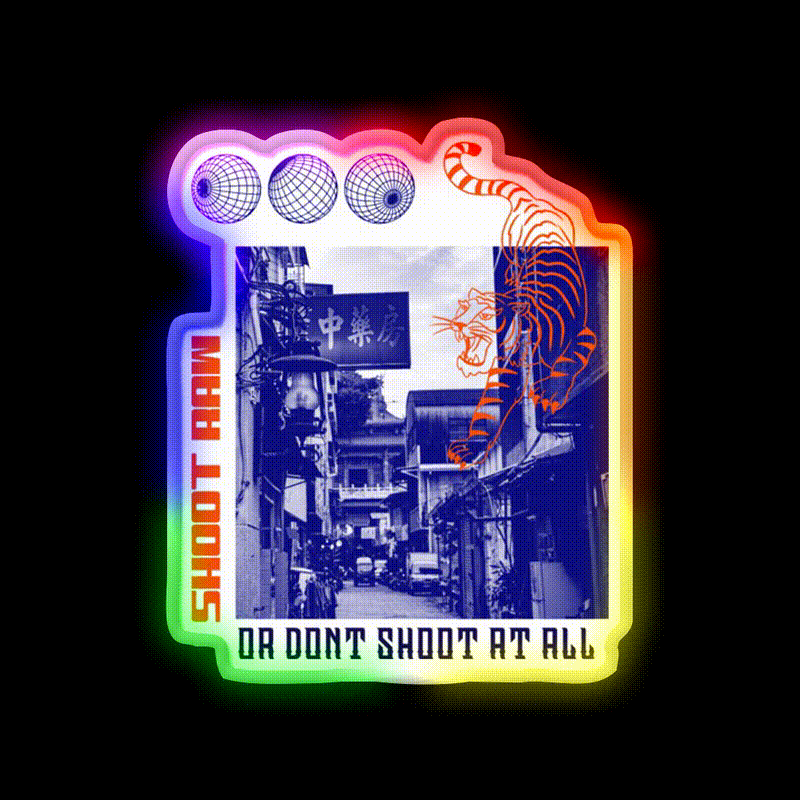 Shoot Raw Or Dont Shoot At All Asian Cultural Led Neon Sign Rgb Color