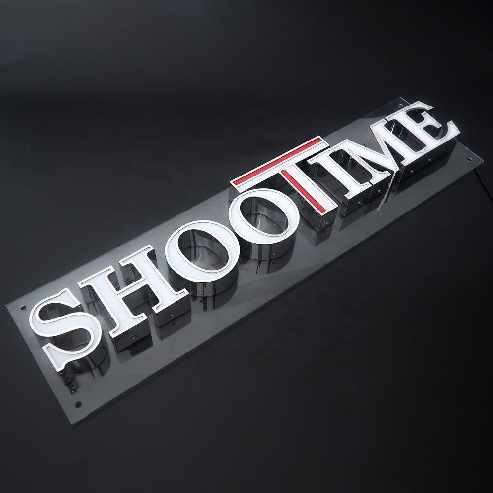 Shootime 3D Frontlit Letters Metal Led Sign - Shineneon
