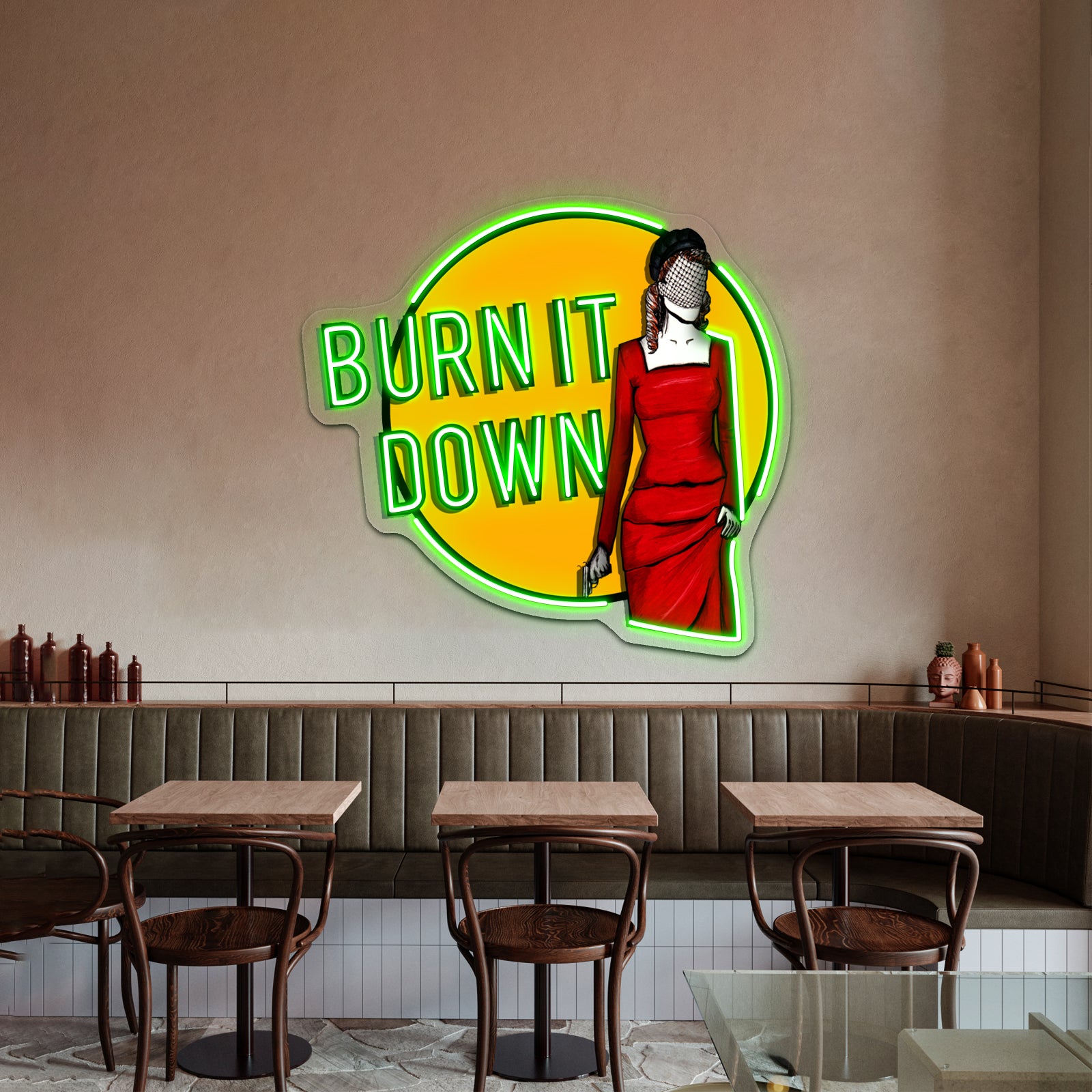 Shosanna Burns It Down Artwork Custom Led Signs | Shineneon