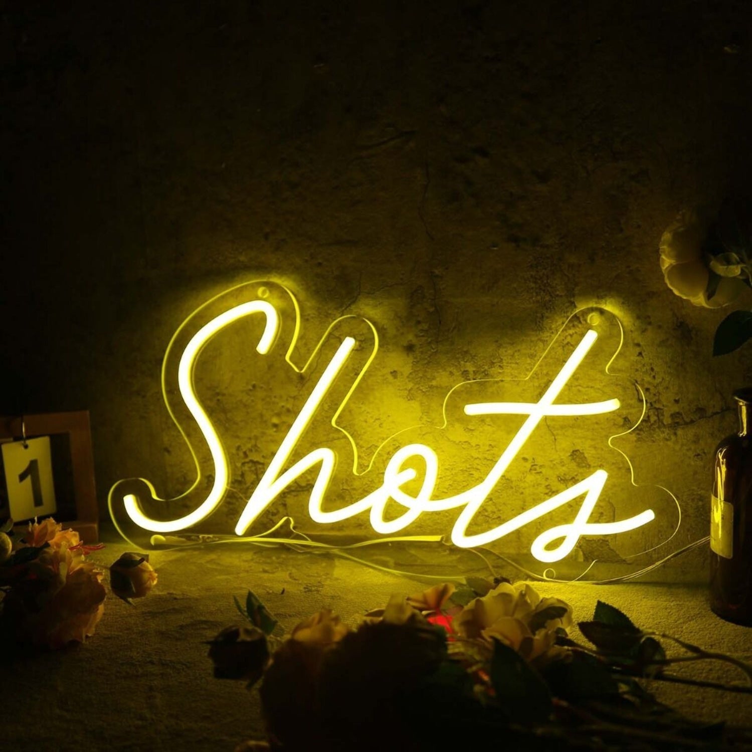 Shots Yellow Led Neon Sign - Shineneon