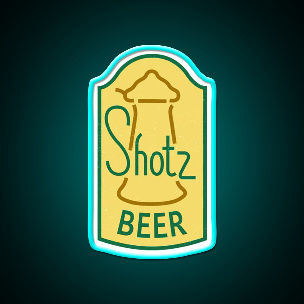 Shotz Beer Classic Beer Bar Decor Led Neon Sign Rgb Color - Size and dimension reference