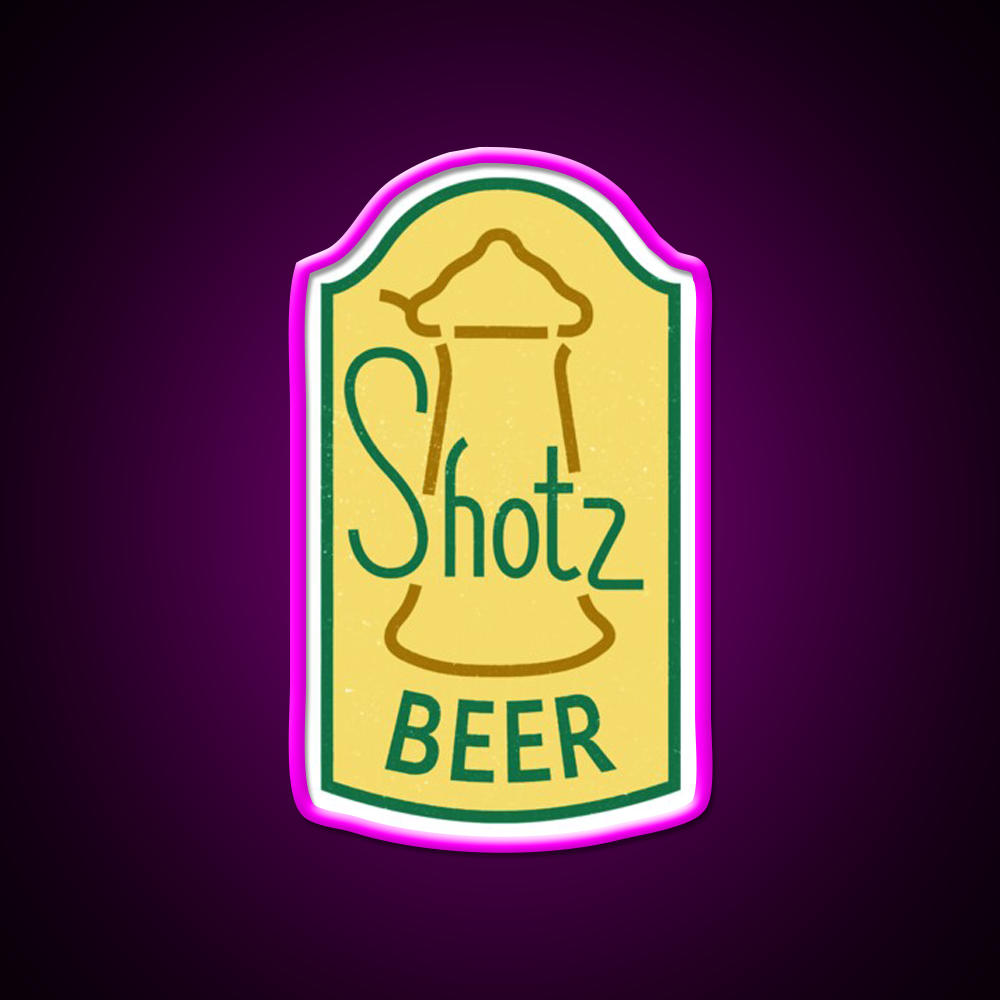 Shotz Beer Classic Beer Bar Decor Led Neon Sign Rgb Color - Neon sign mounted on wall in room
