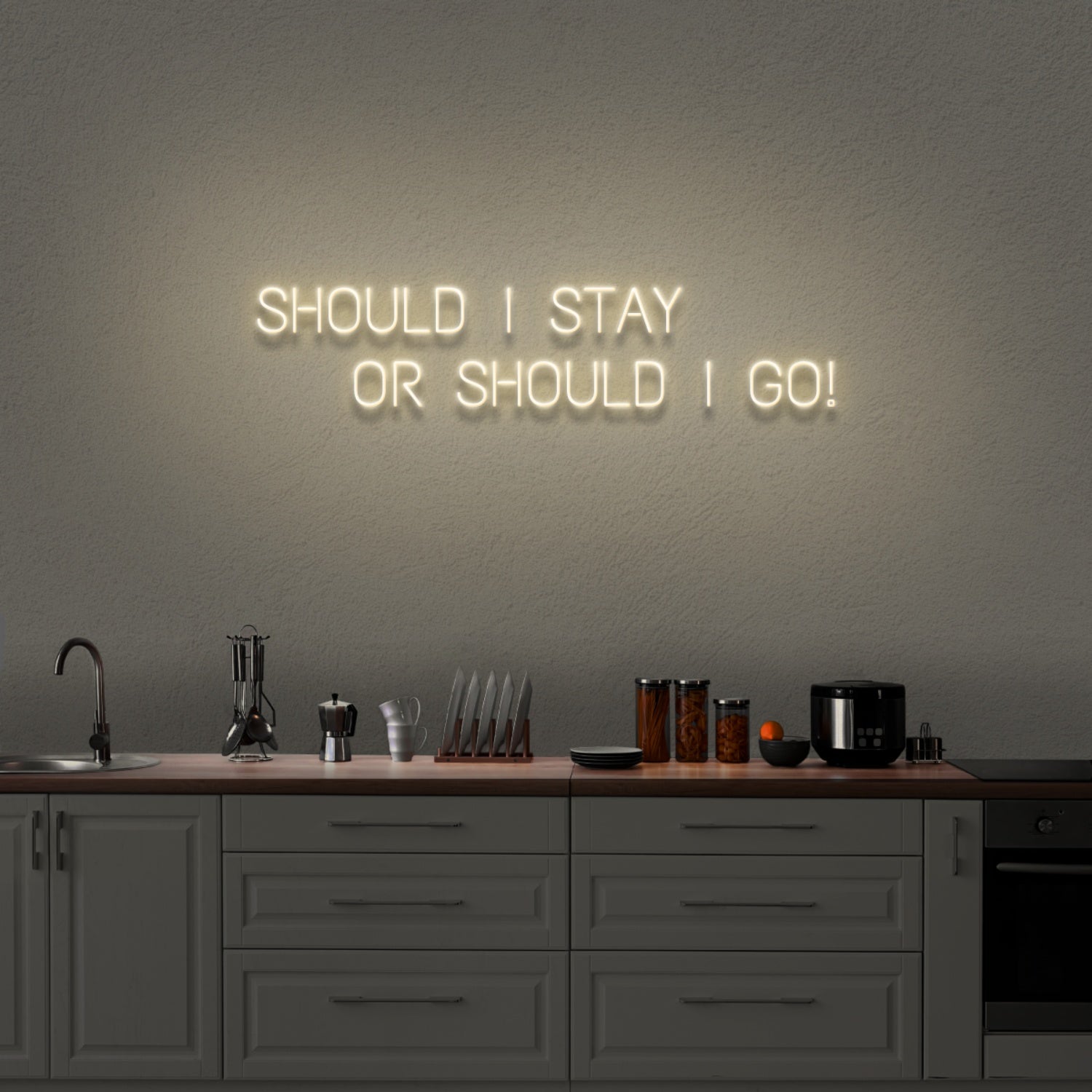 Should I Stay Or Should I Go Led Neon Sign | Shineneon