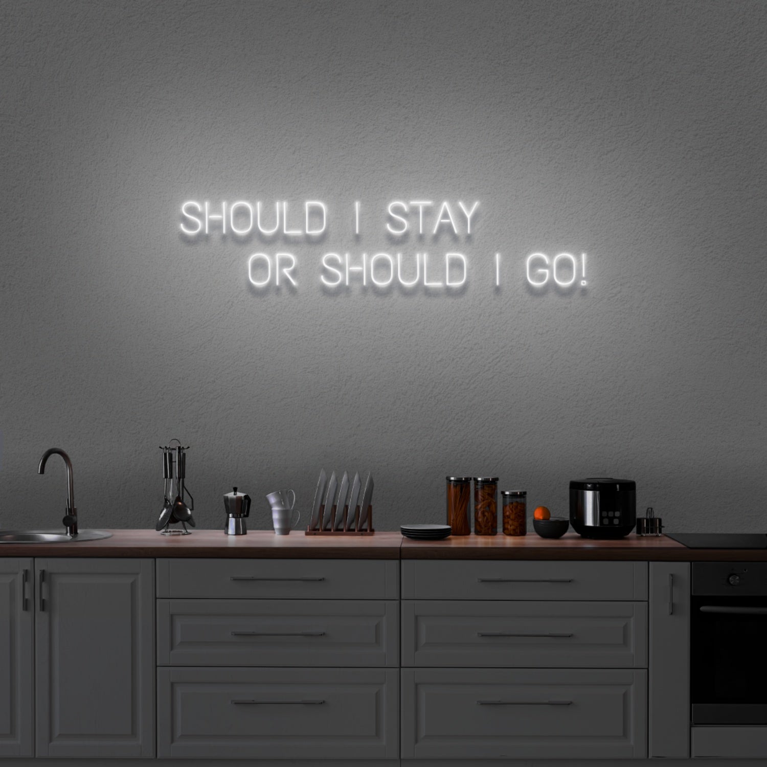 Should I Stay Or Should I Go Led Neon Sign | Shineneon