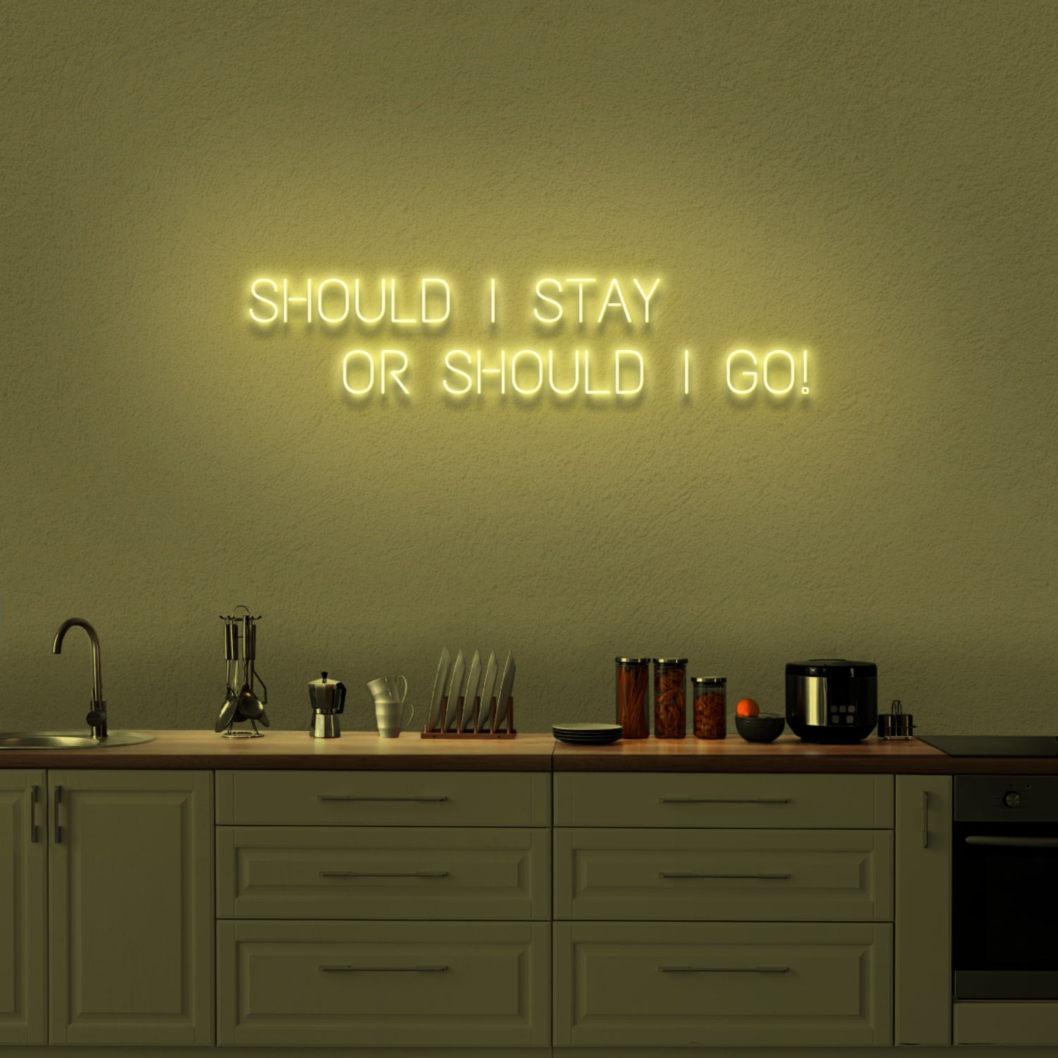 Should I Stay Or Should I Go Led Neon Sign | Shineneon