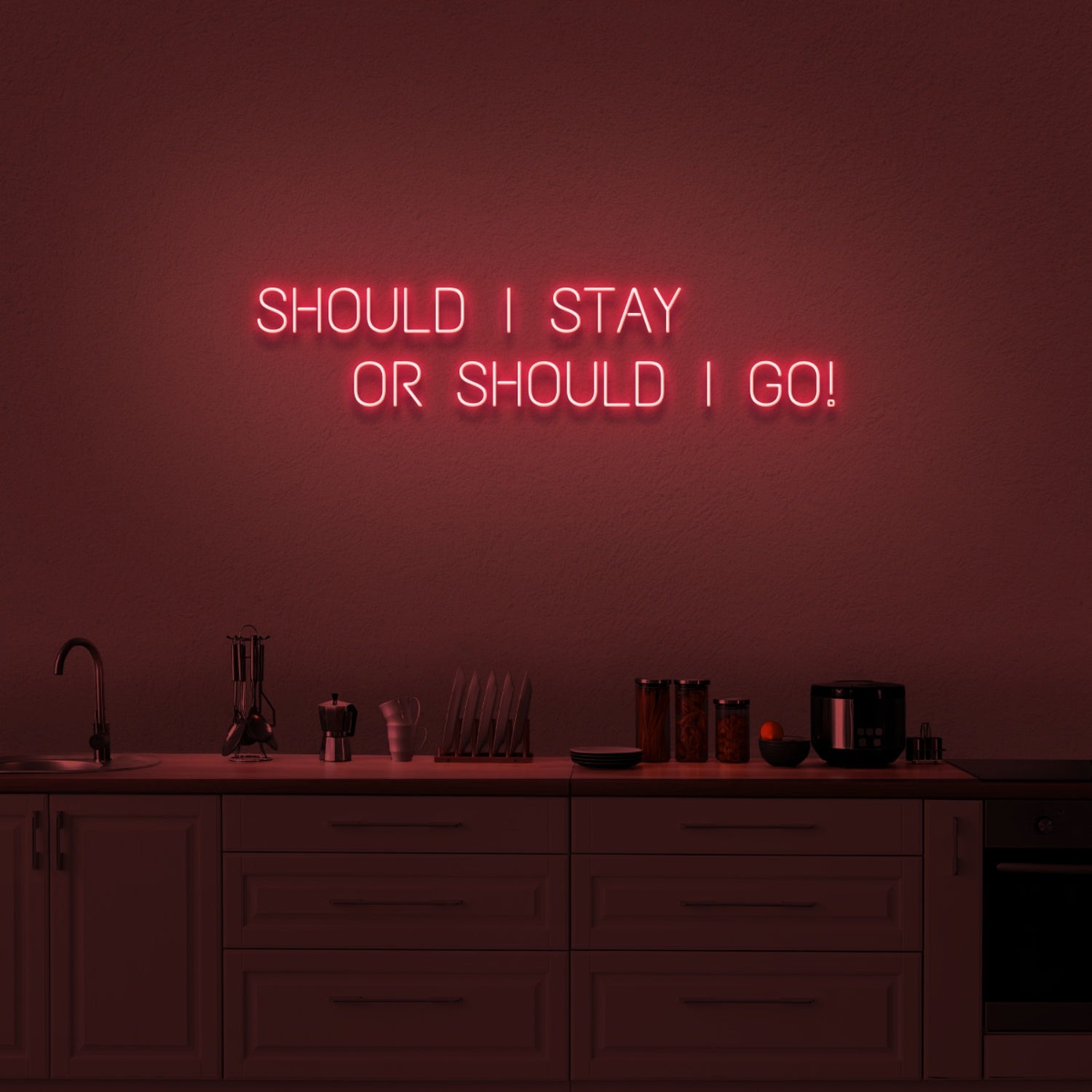 Should I Stay Or Should I Go Led Neon Sign | Shineneon