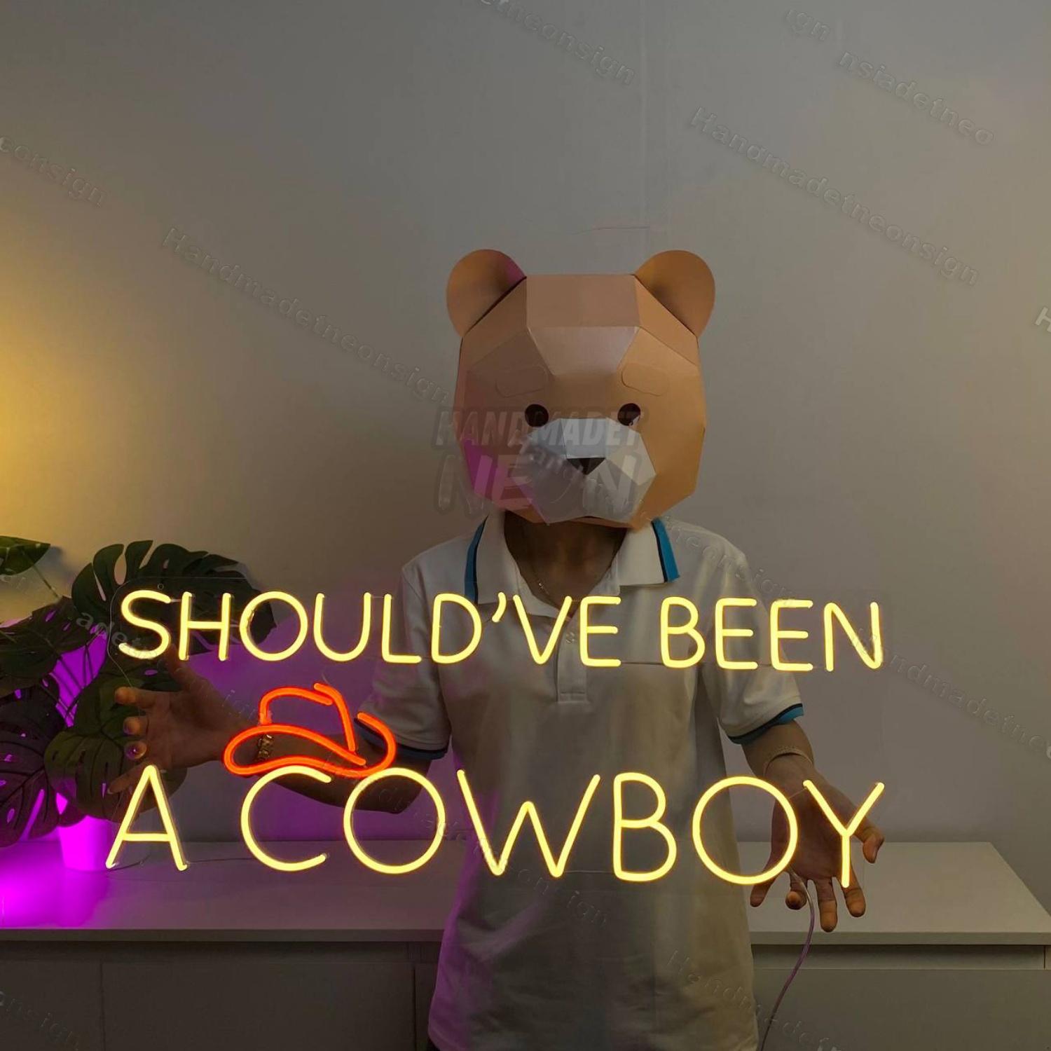 Shouldve Been A Cowboy Led Neon Sign Vintage Led Neon Sign | Shineneon