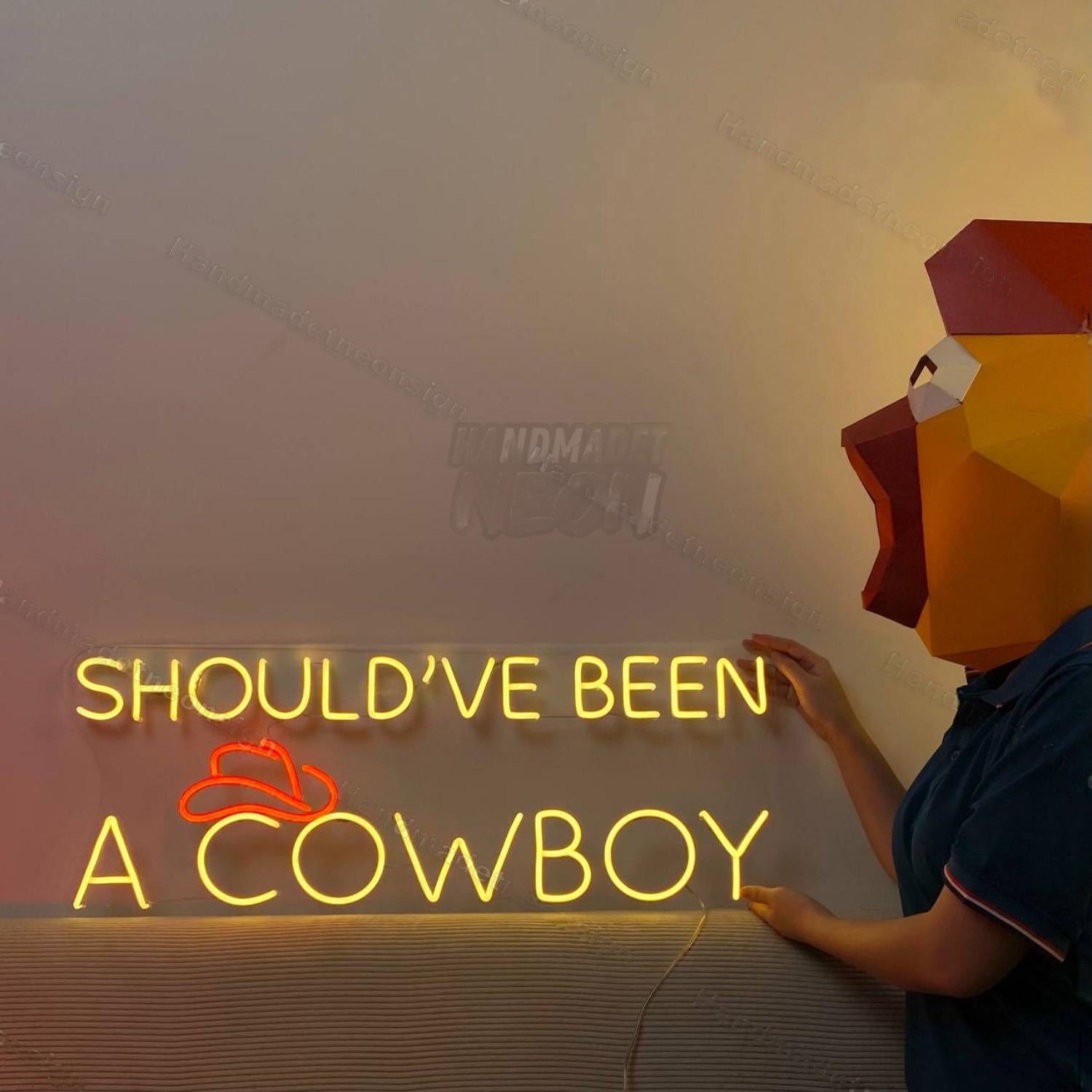 Shouldve Been A Cowboy Led Neon Sign Vintage Led Neon Sign | Shineneon
